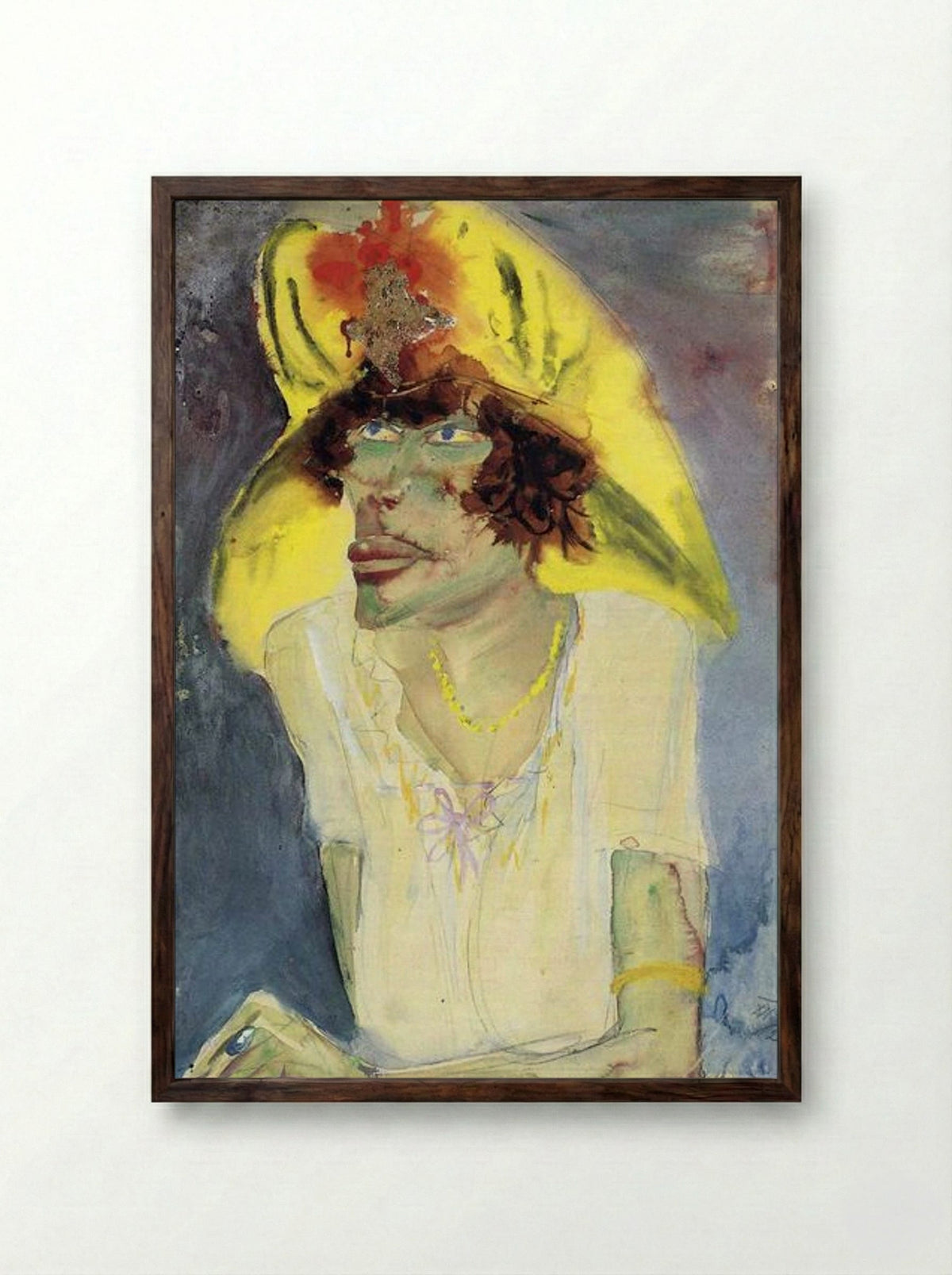 Dedicated to the Dramatist Frank Wedekind - Otto Dix - Framed Print Dark Wood