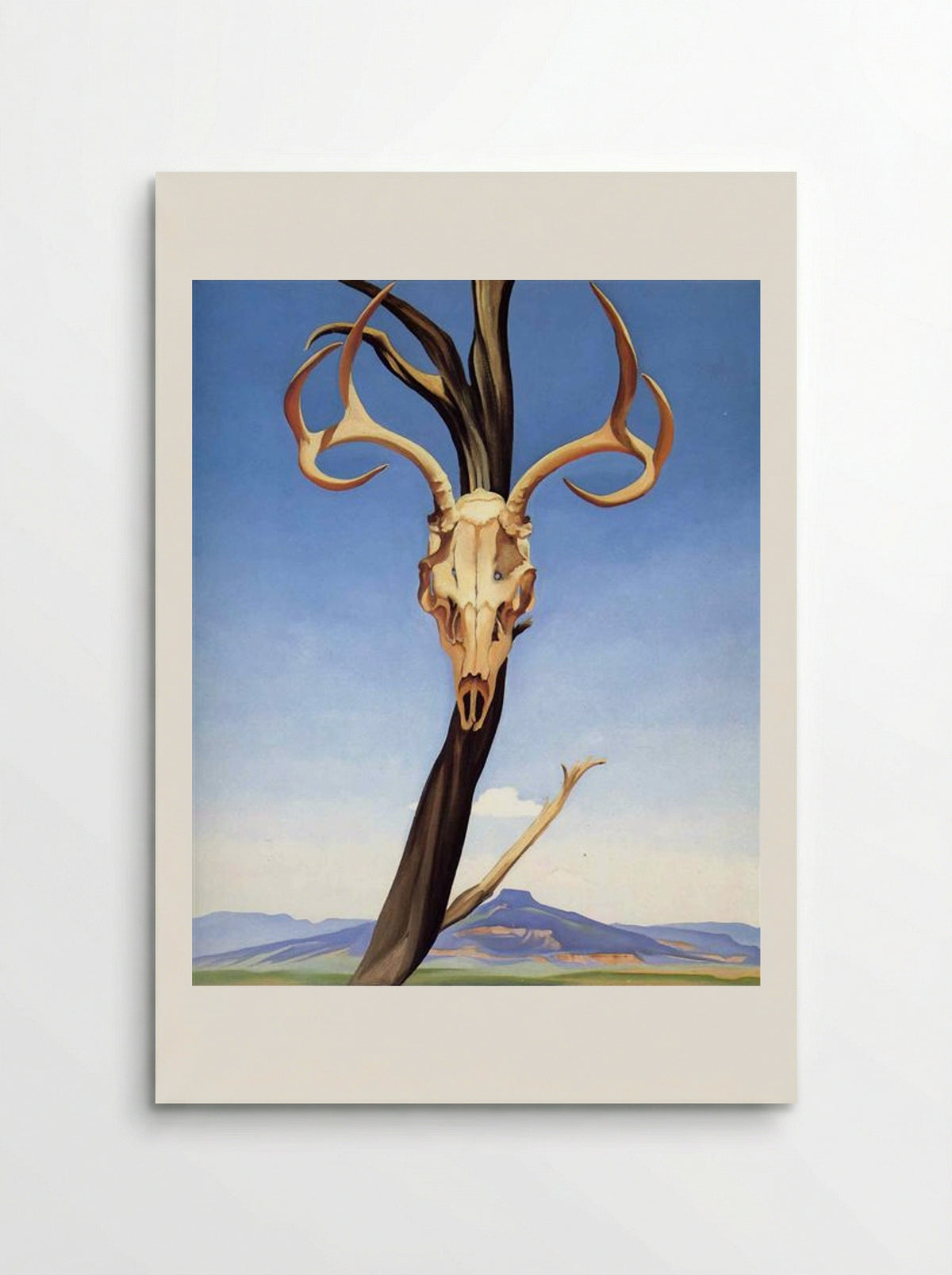 Deer's Skull with Pedernal - Georgia O'Keeffe - Poster