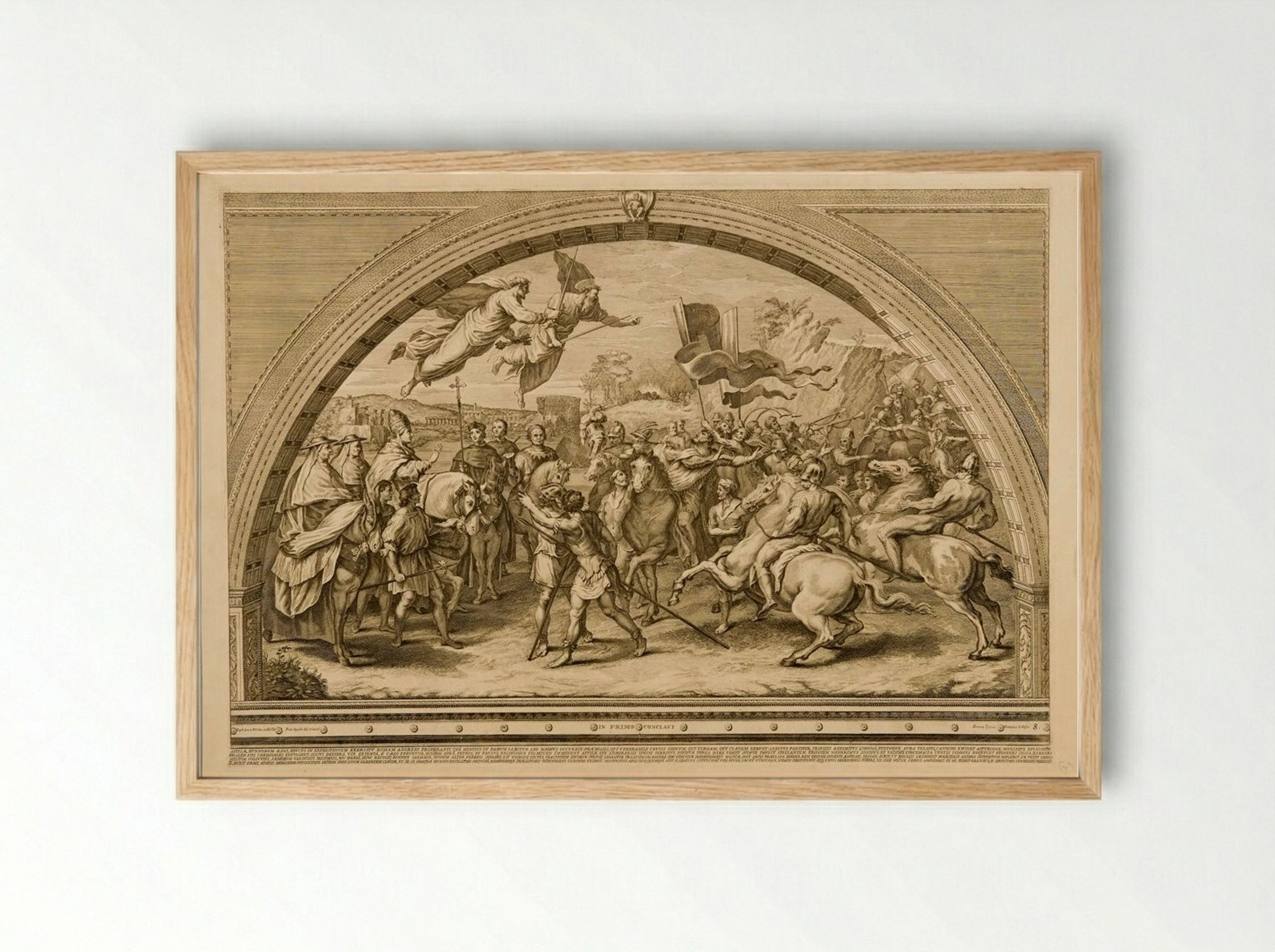 Defeat of Attila - Francesco Faraone Aquila - Framed Print Wood