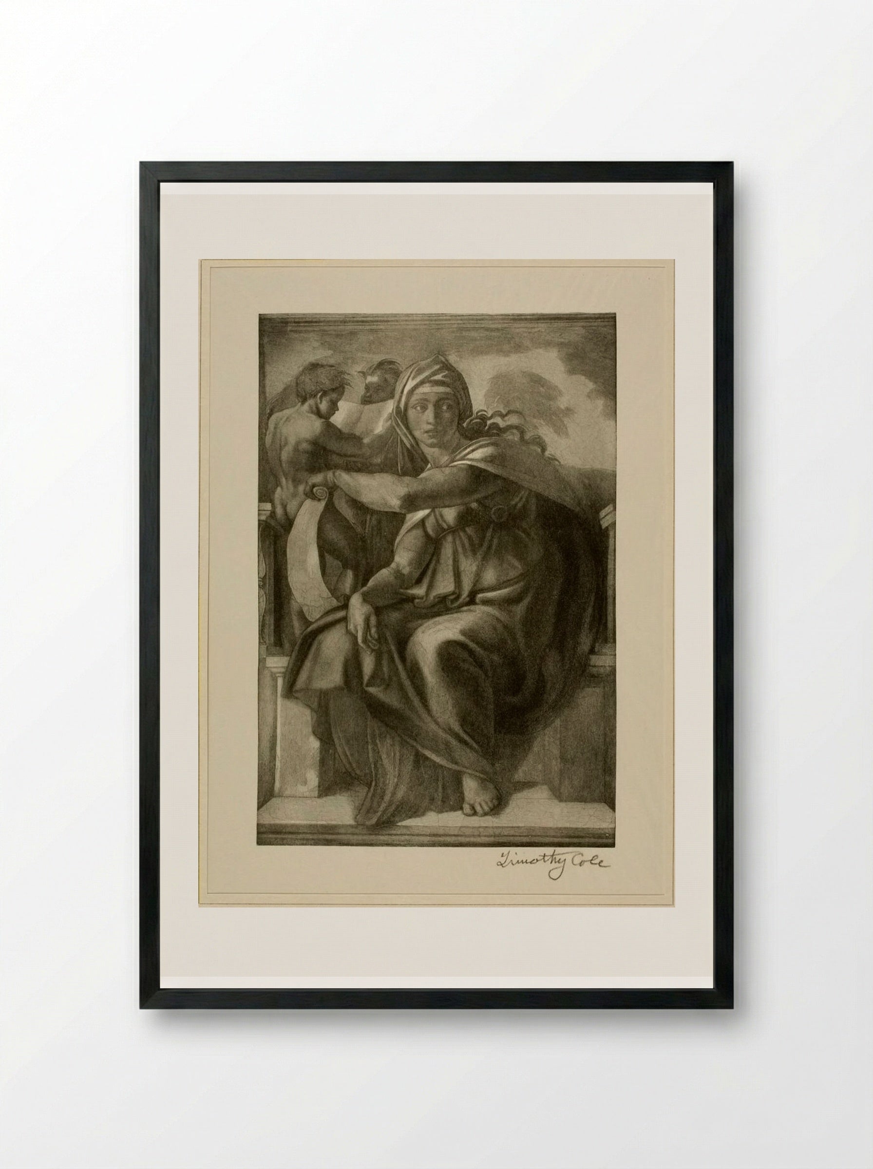Delphian Sibyl - Timothy Cole - Framed Print Black