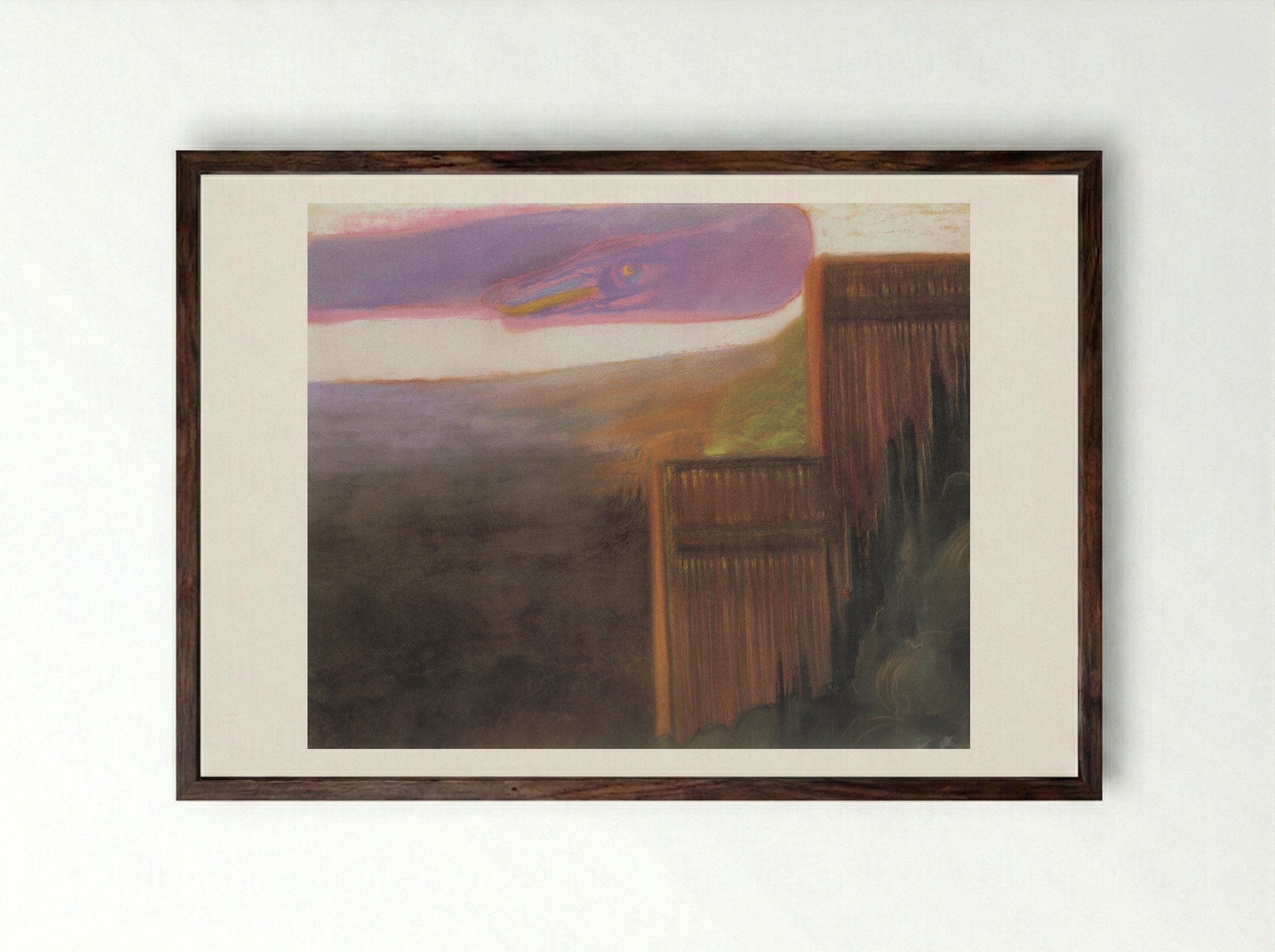 Deluge (III) - Mikalojus Konstantinas Čiurlionis - Framed Print Dark Wood