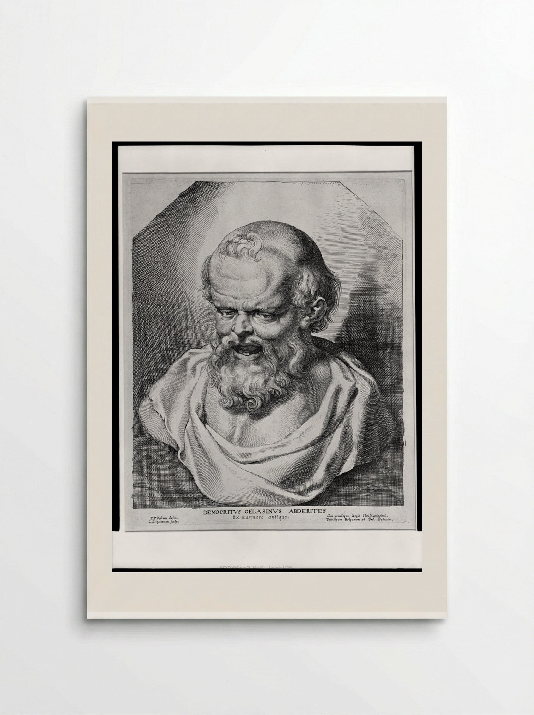 Democritus Gelasinus Abderites - Lucas Vorsterman, I - Poster