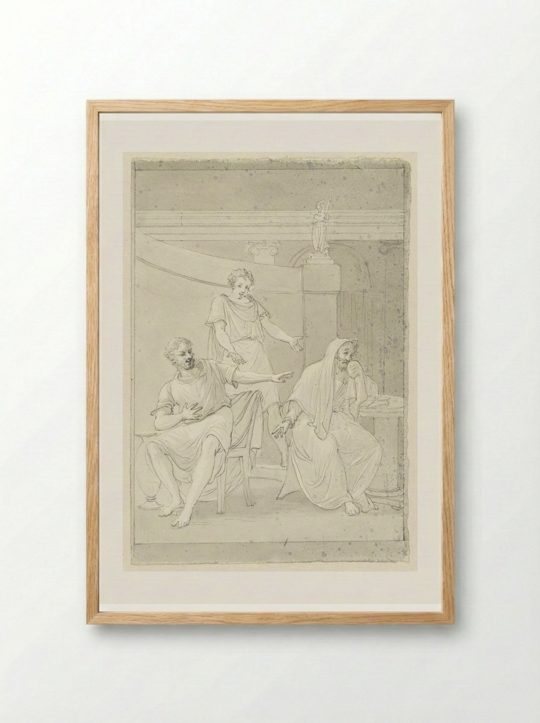 Democritus and Heraclitus - Pieter Bartholomeusz. Barbiers - Framed Print Wood