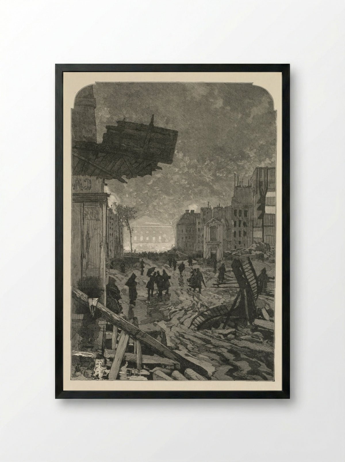 Demolition - Daniel Urrabieta Vierge - Framed Print Black