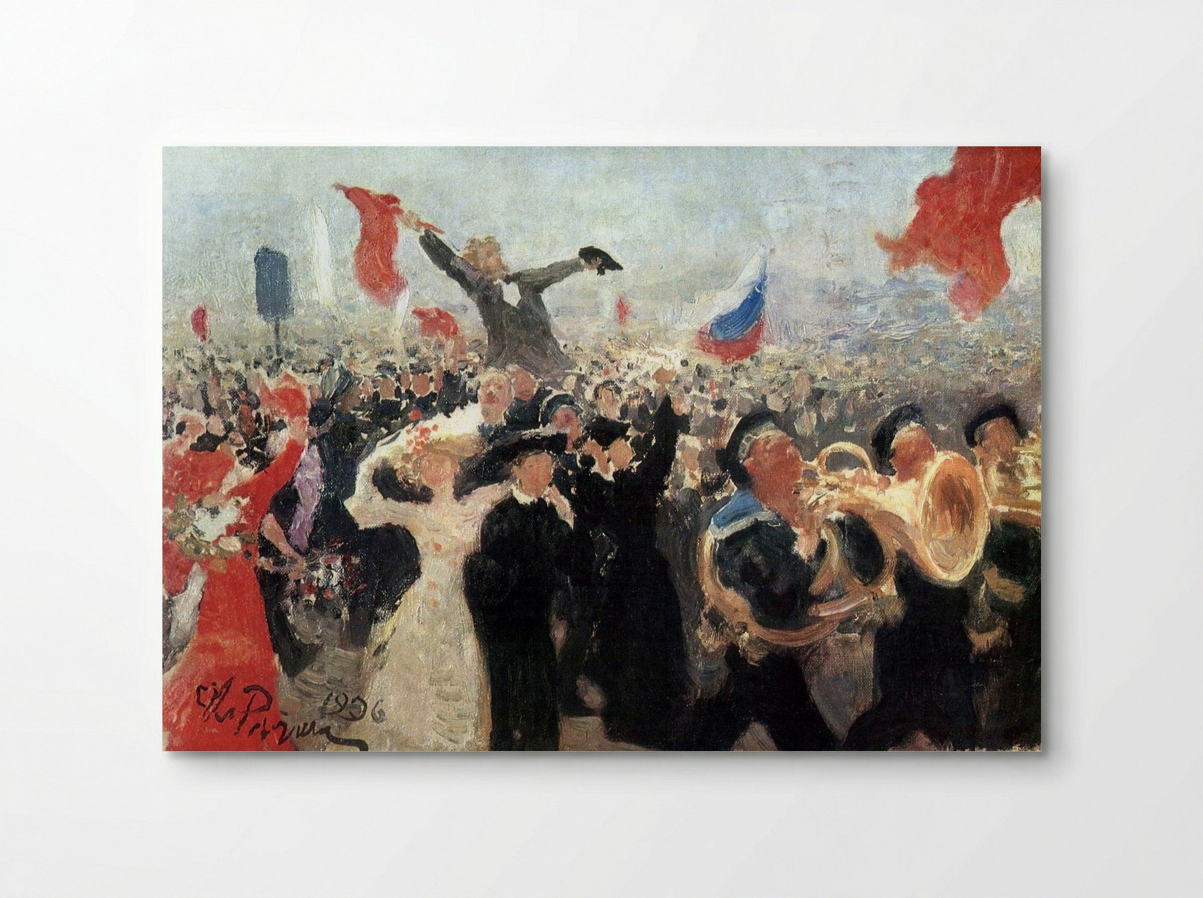 Demonstration on October 17, 1905 (Sketch) - Ilya Repin - Poster