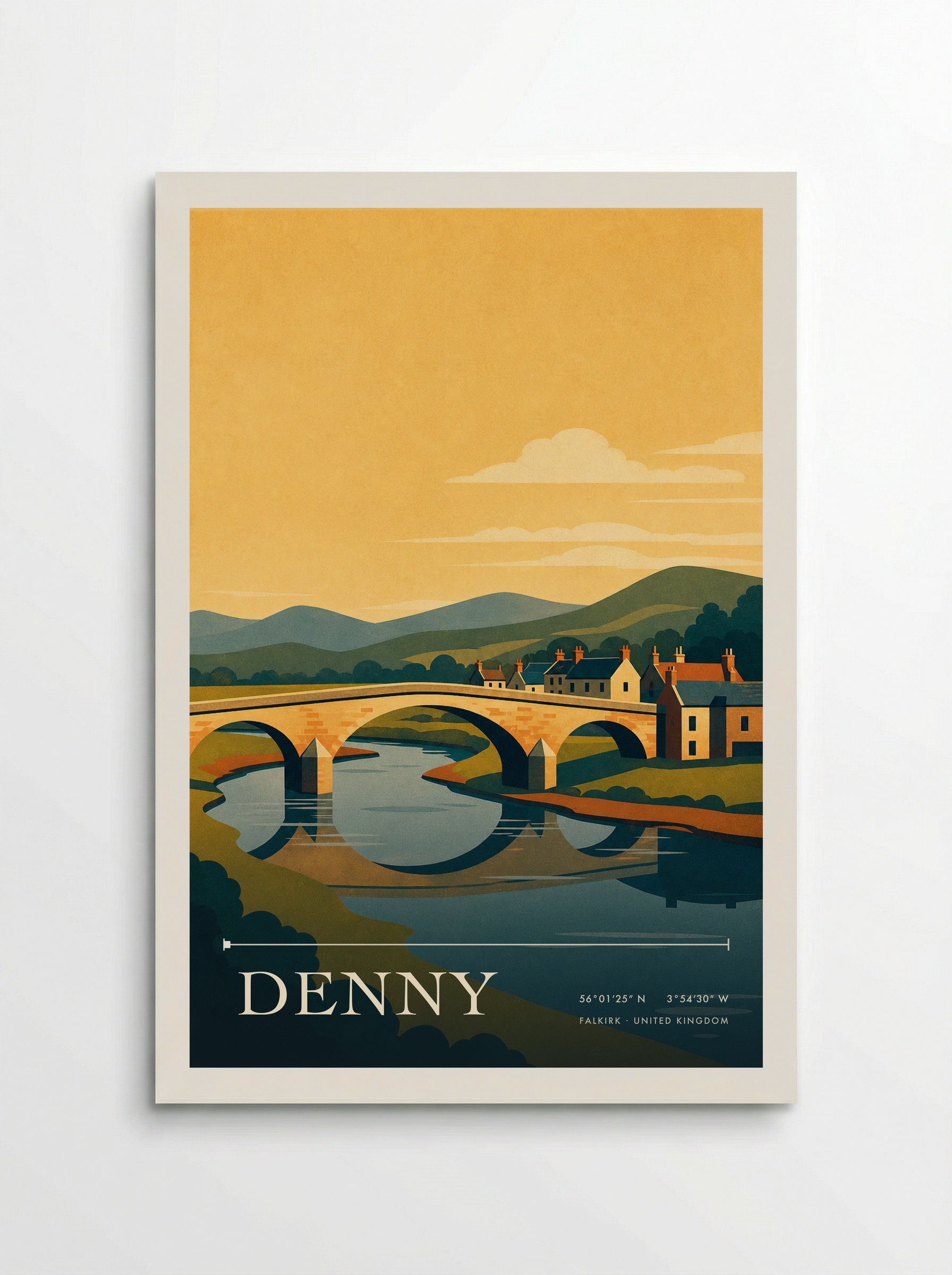 Denny Falkirk United Kingdom Travel Poster - Poster
