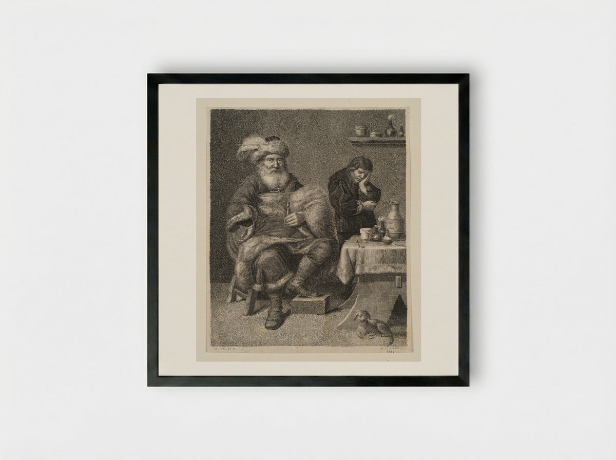 Dentist - Anton Heinrich Riedel - Framed Print Black
