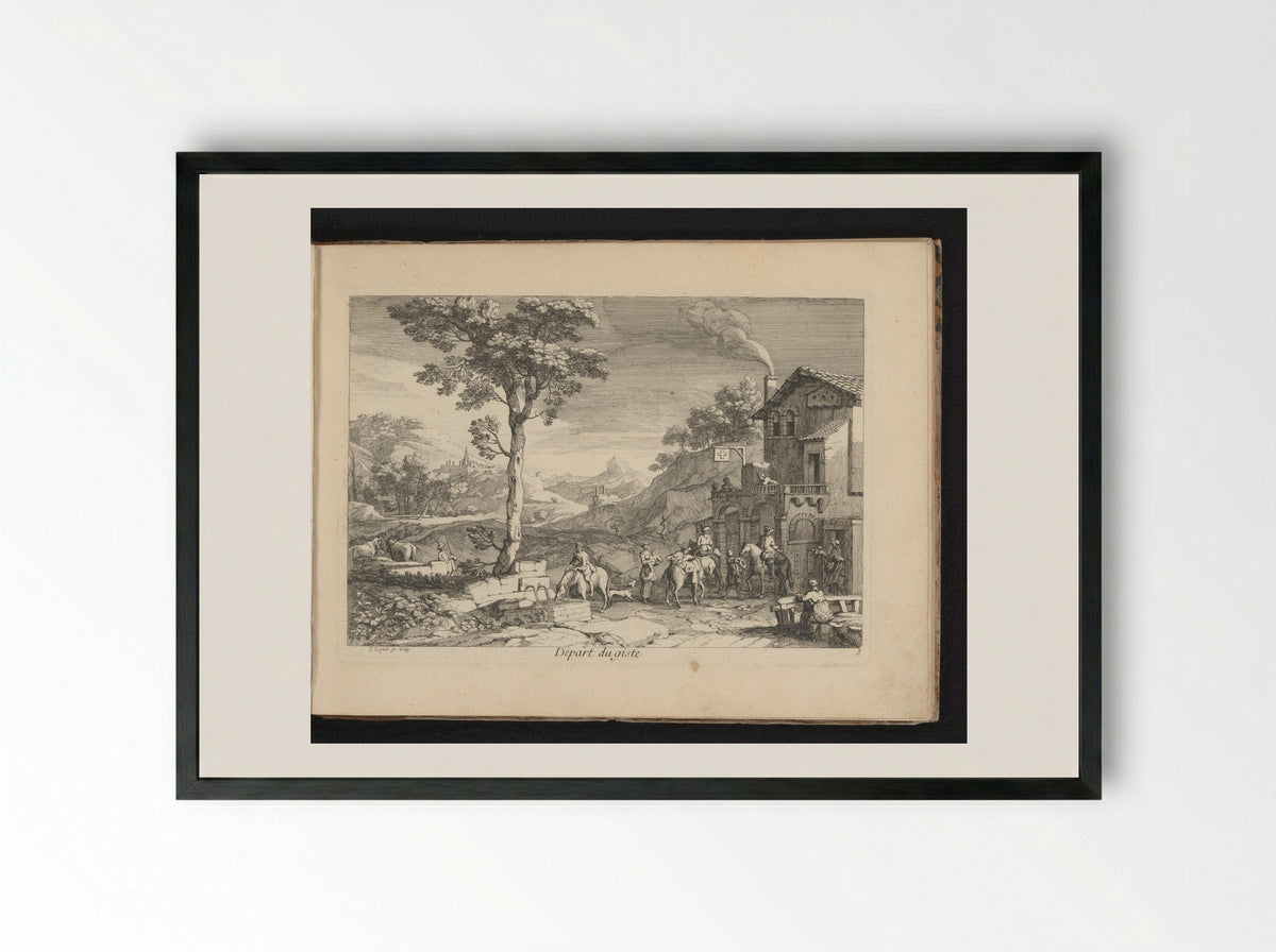 Depart du giste - Gaspard Duchange - Framed Print Black