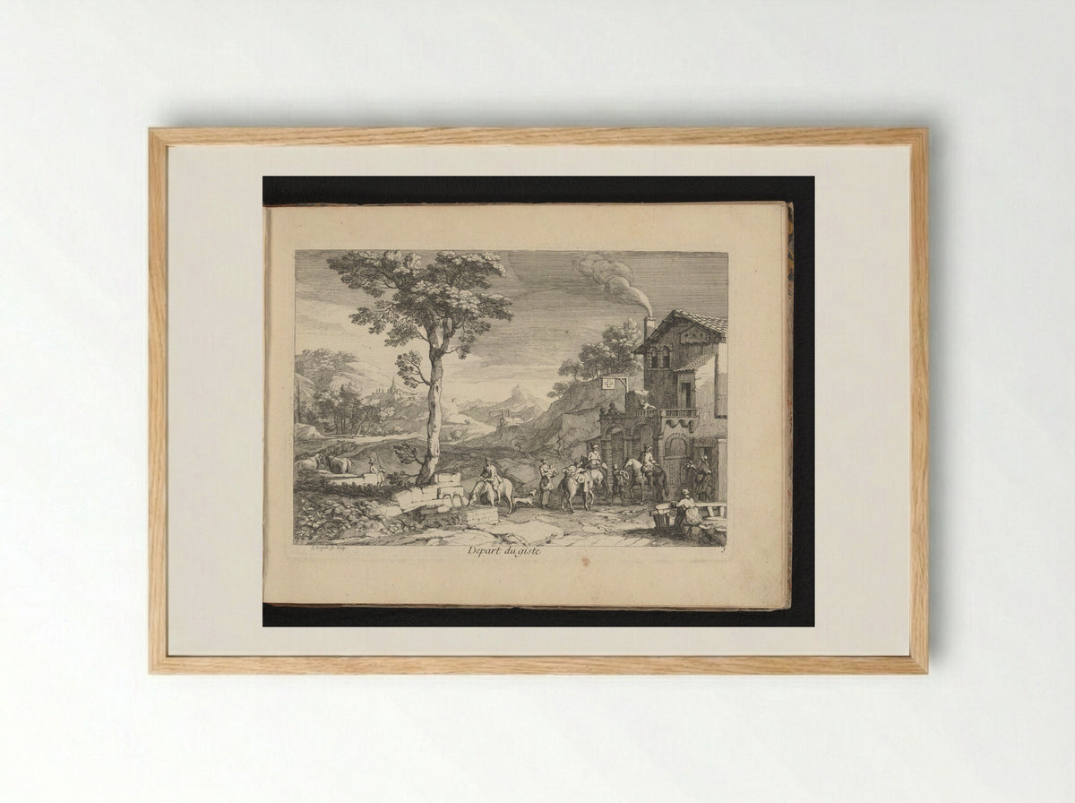 Depart du giste - Gaspard Duchange - Framed Print Wood