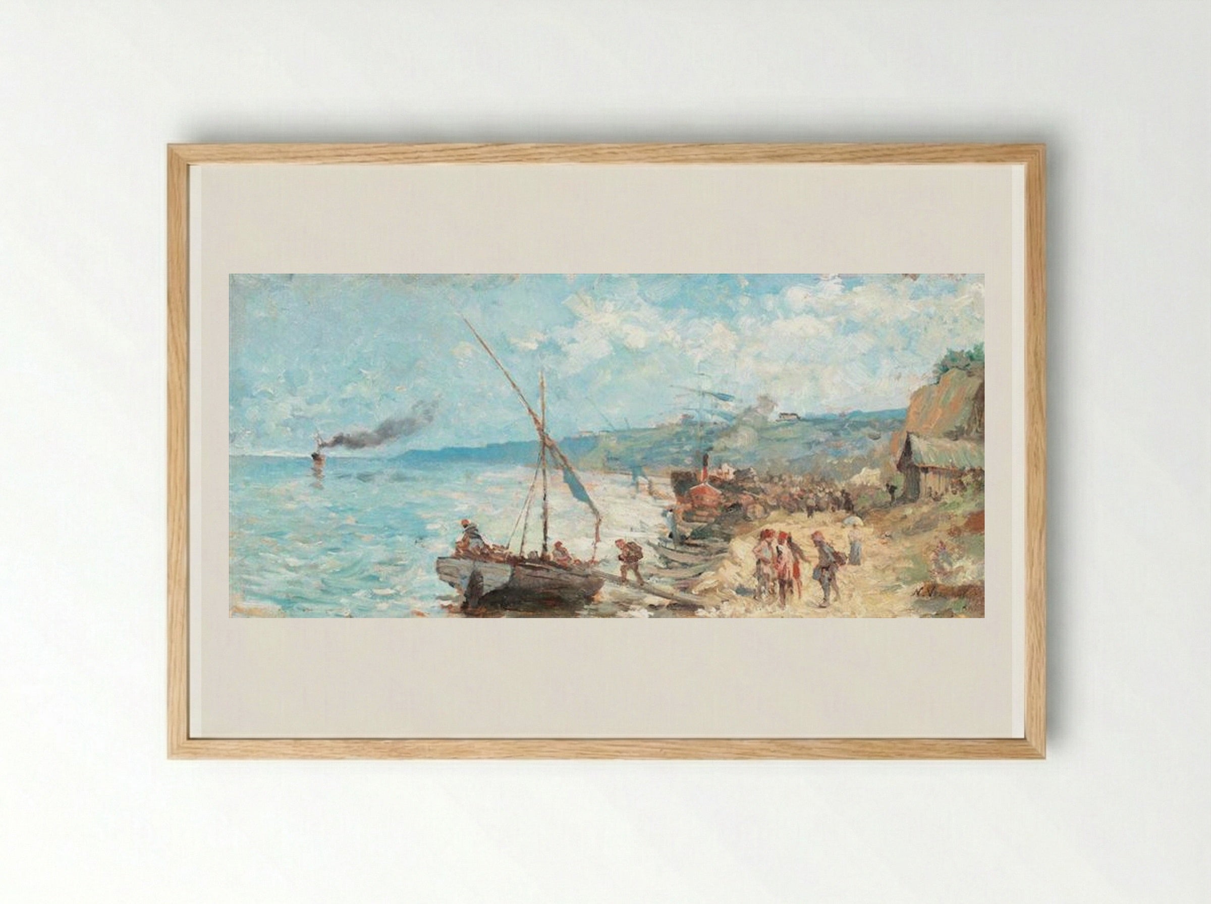 Departure Towards the Open Sea - Nicolae Vermont - Framed Print Wood