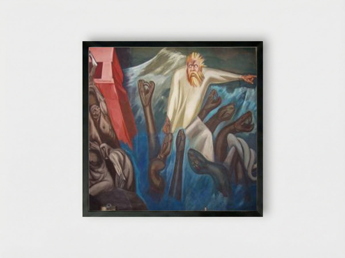 Departure of Quetzalcoatl (The Epic of American Civilization) - José Clemente Orozco - Framed Print Black