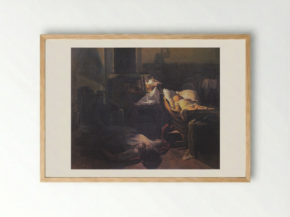 Depleted Power - Ferdinand Georg Waldmüller - Framed Print Wood