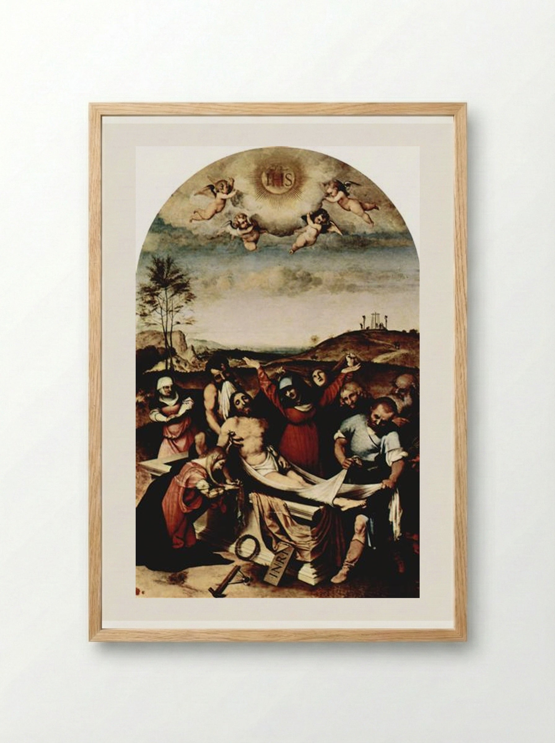Deposition of Christ - Lorenzo Lotto - Framed Print Wood