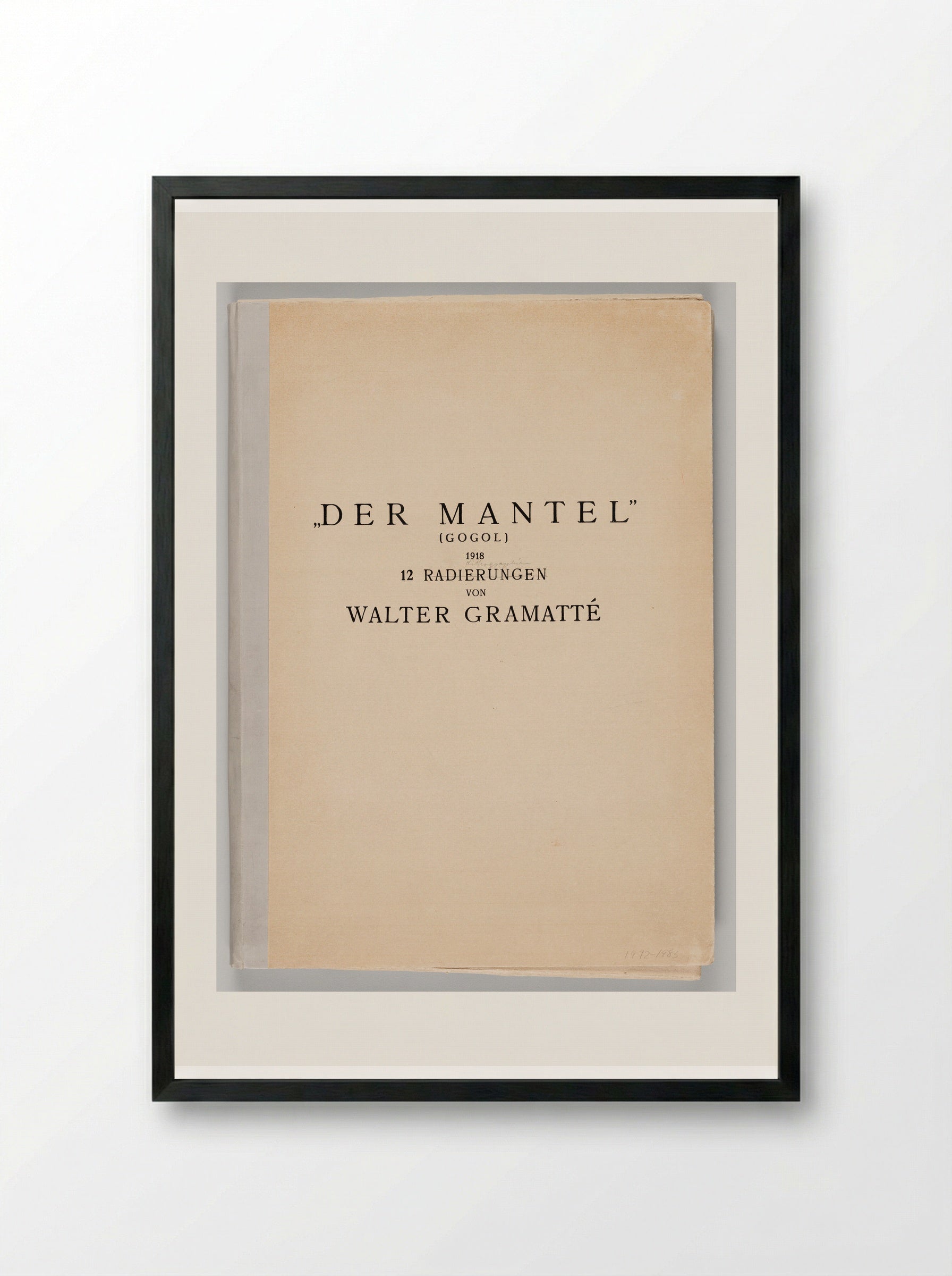 Der Mantel - Walter Gramatté - Framed Print Black