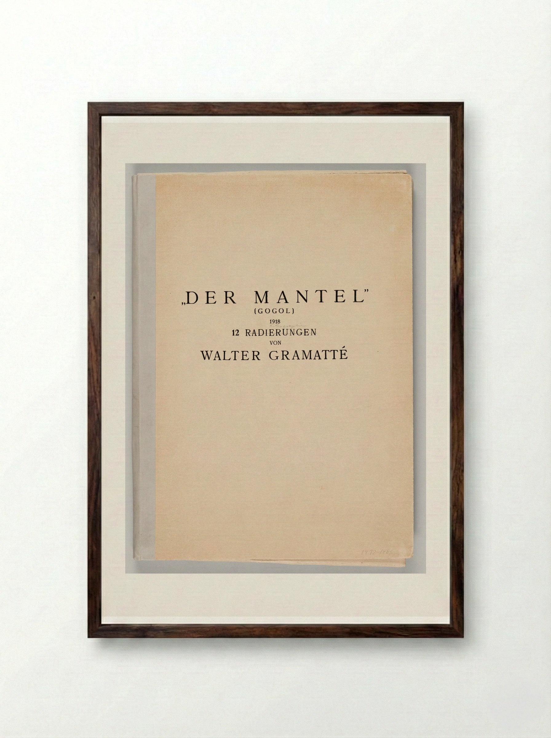 Der Mantel - Walter Gramatté - Framed Print Dark Wood