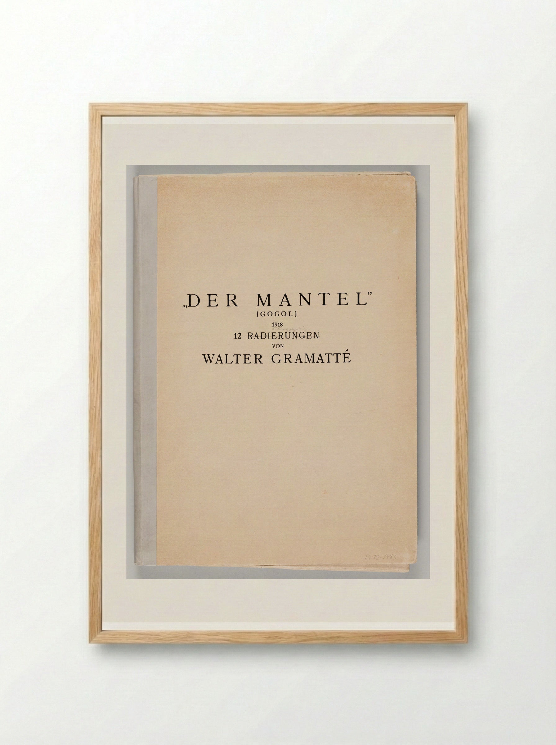 Der Mantel - Walter Gramatté - Framed Print Wood