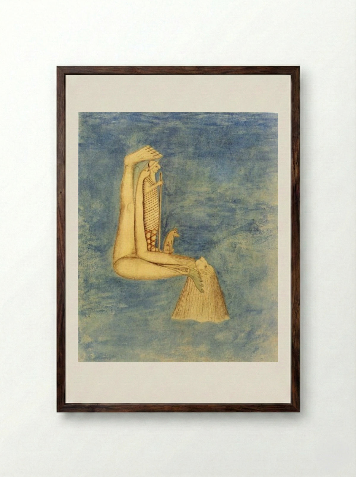 Der Wunderhirthe - August Natterer - Framed Print Dark Wood