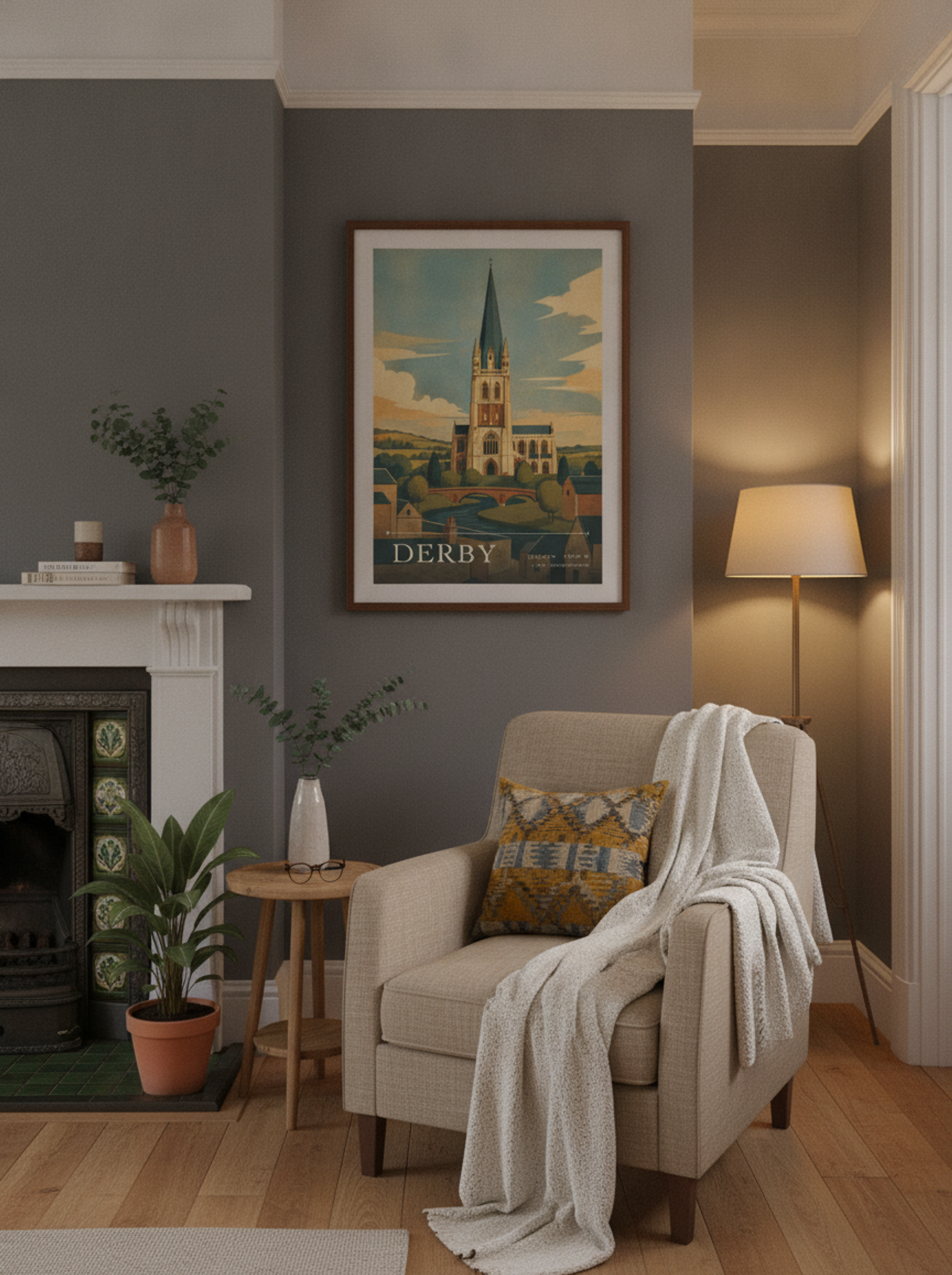 Derby United Kingdom Travel Poster - Lifestyle