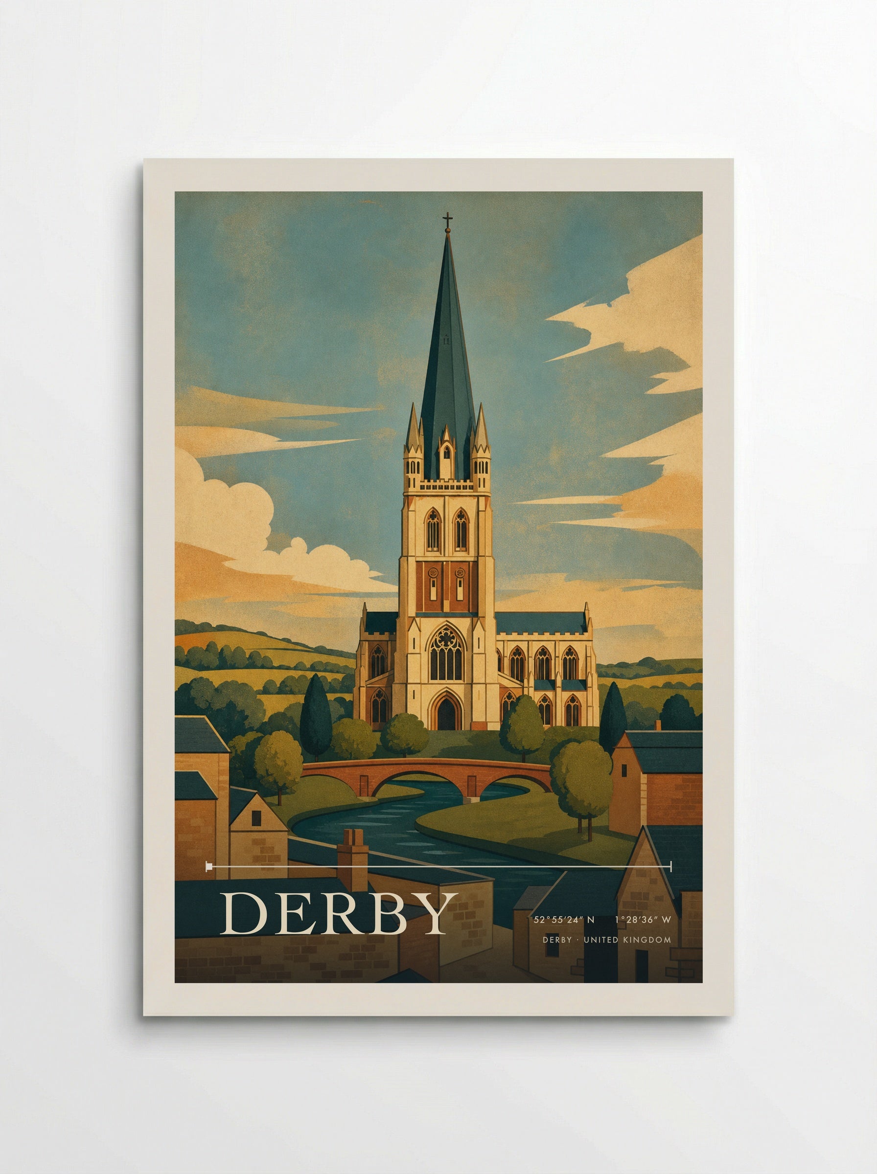 Derby United Kingdom Travel Poster - Poster