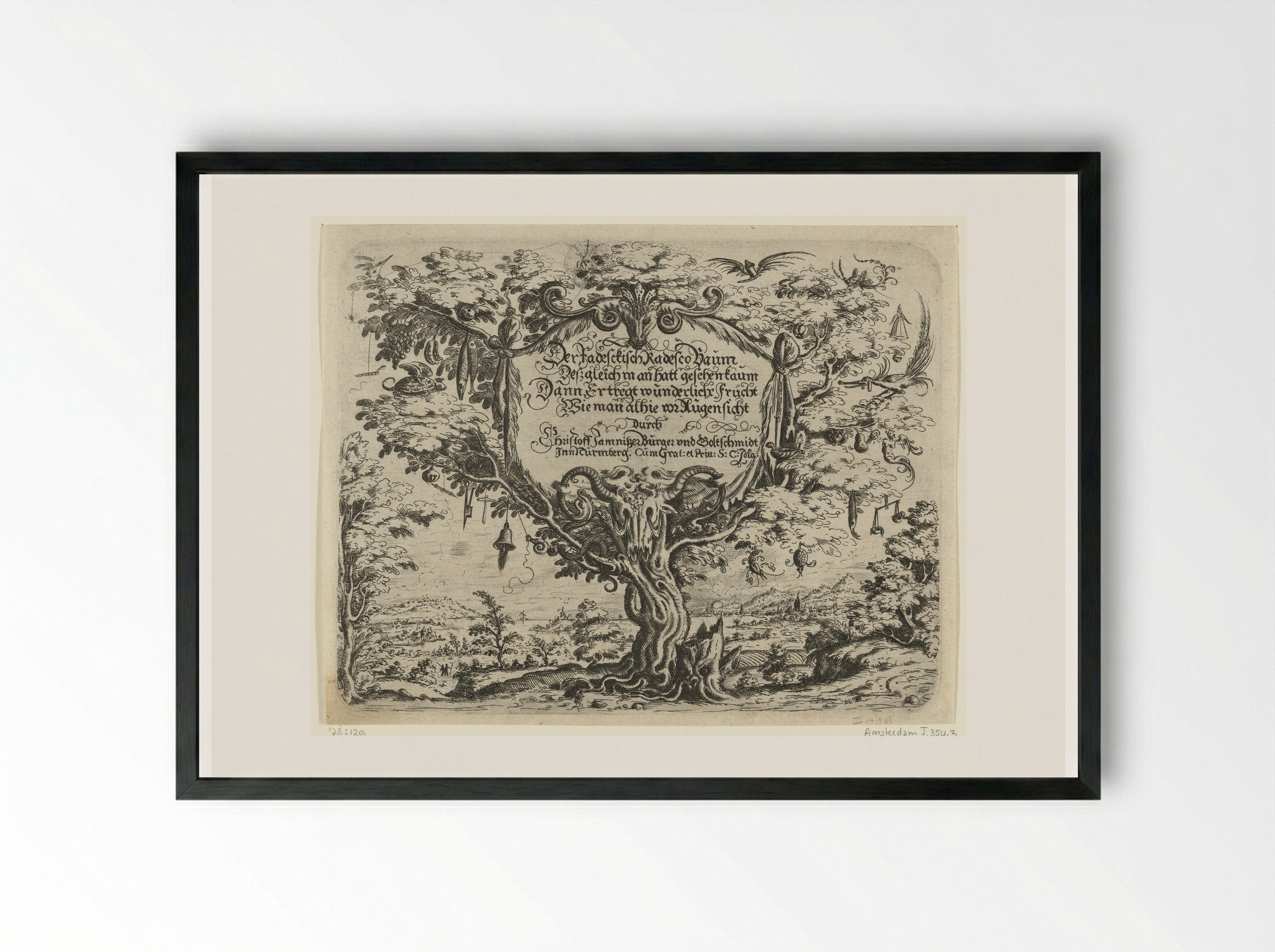 Derde titelblad - Christoph Jamnitzer - Framed Print Black