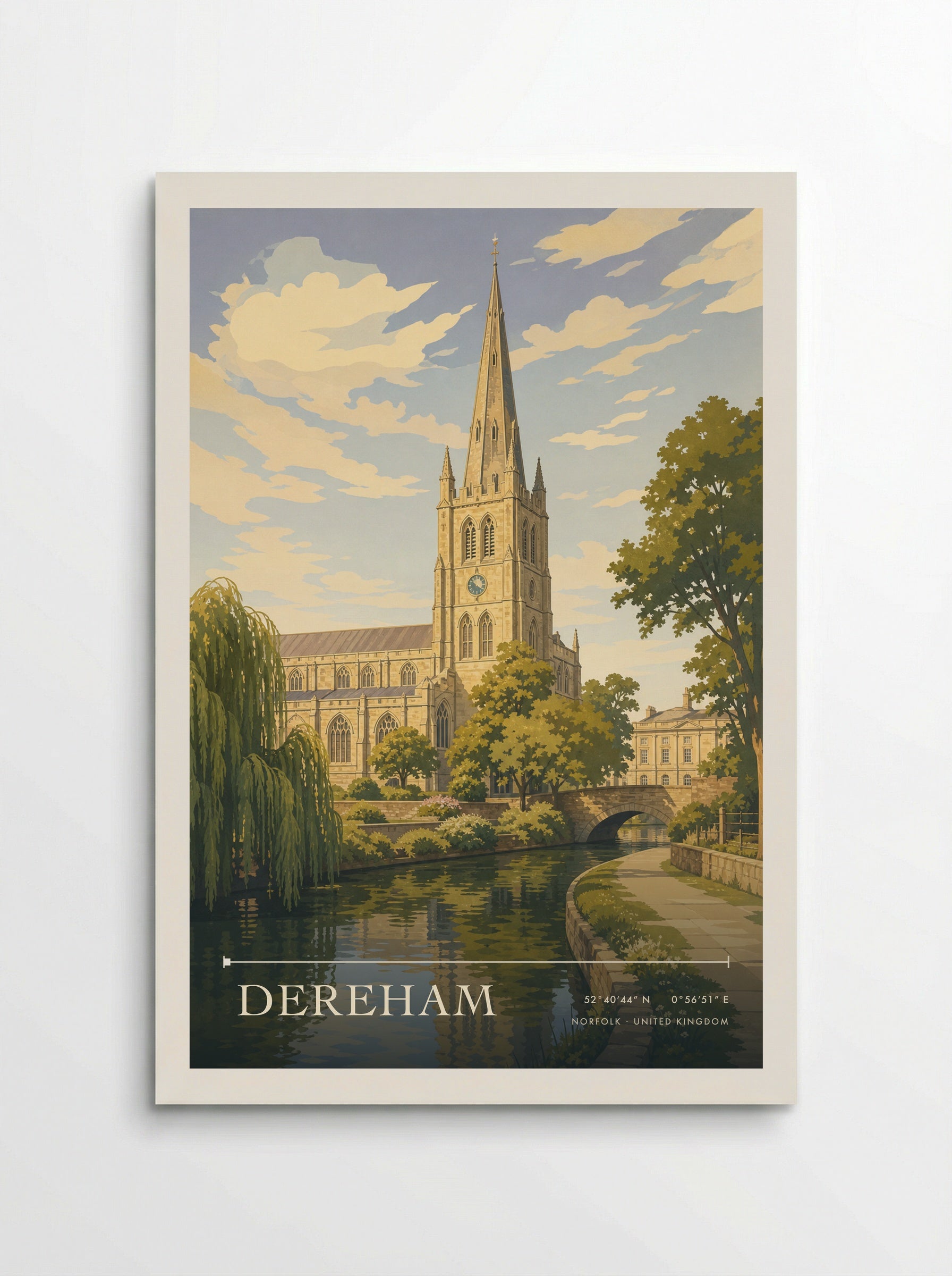 Dereham Norfolk United Kingdom Travel Poster - Poster