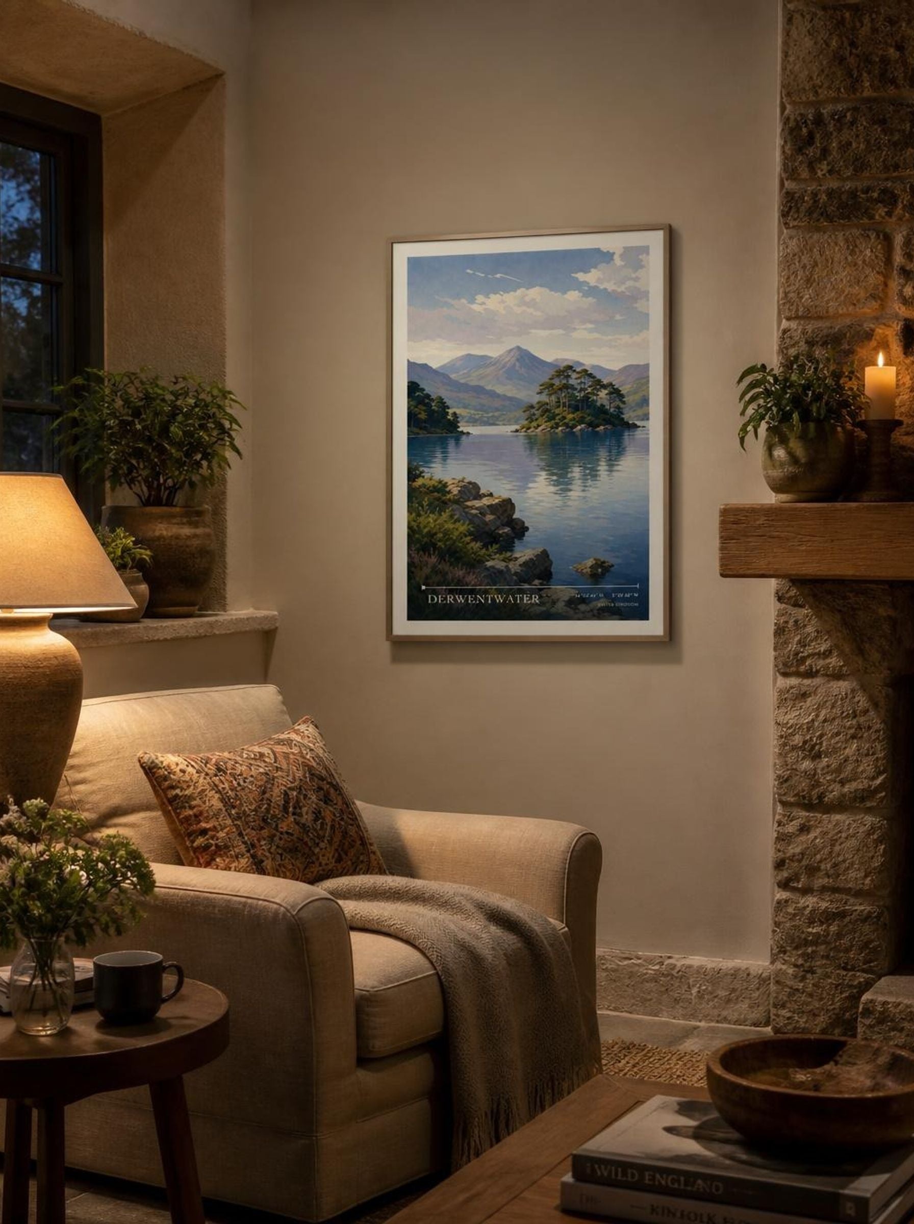Derwentwater United Kingdom Travel Poster - Lifestyle