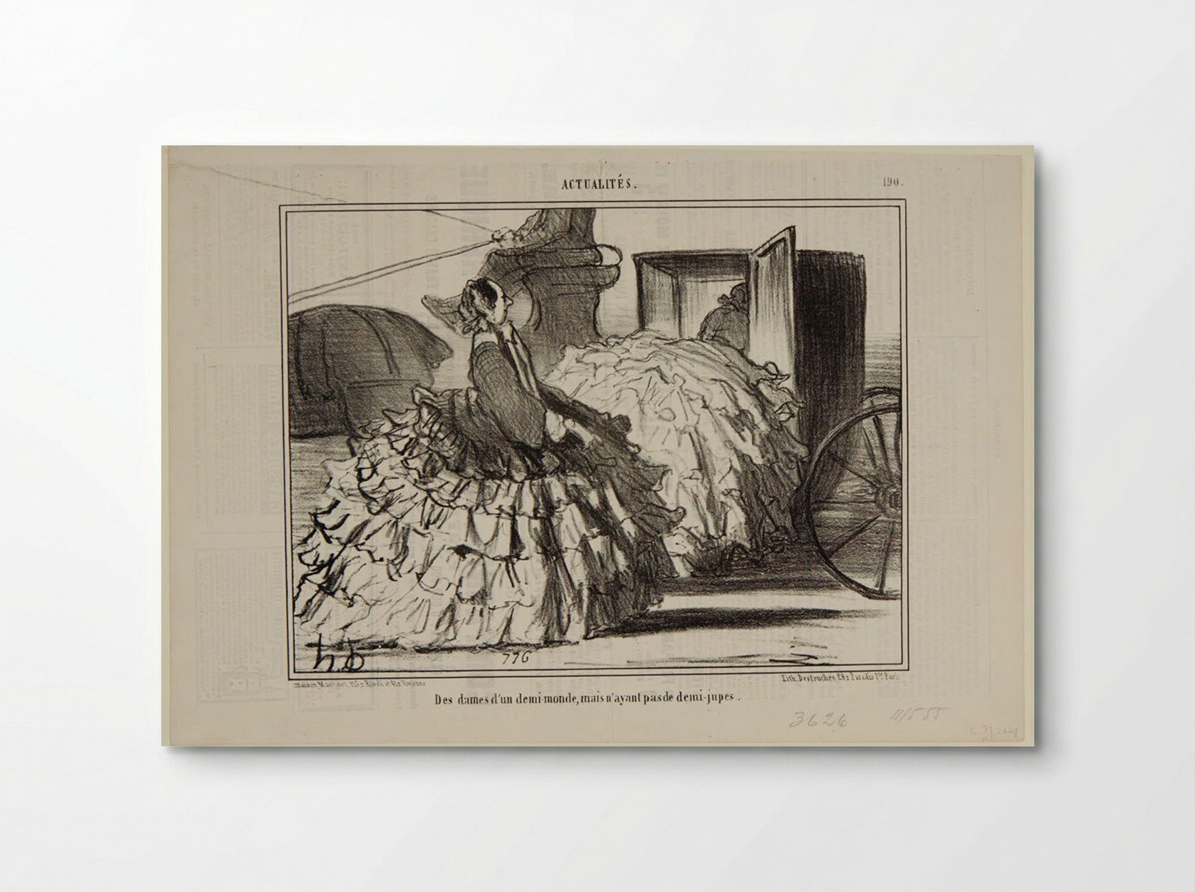 Des dames d'un demi-monde, mais n'ayant pas de demi-jupes - Honoré-Victorin Daumier - Poster