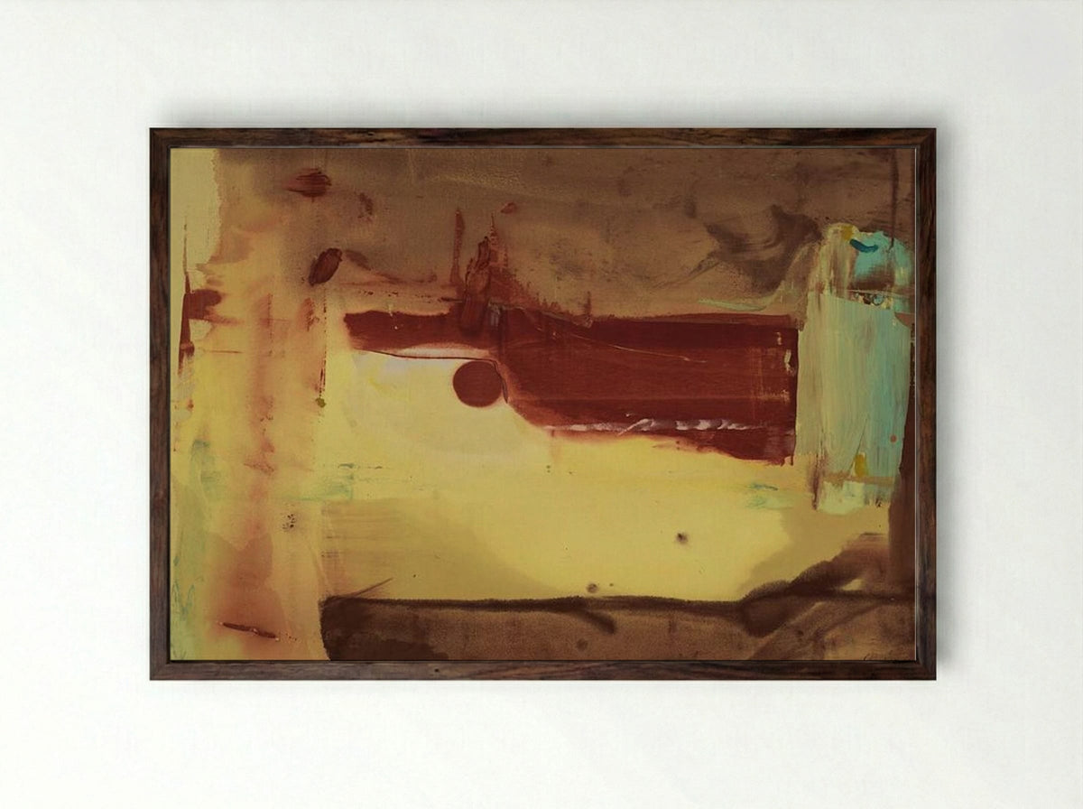 Desert Pass - Helen Frankenthaler - Framed Print Dark Wood