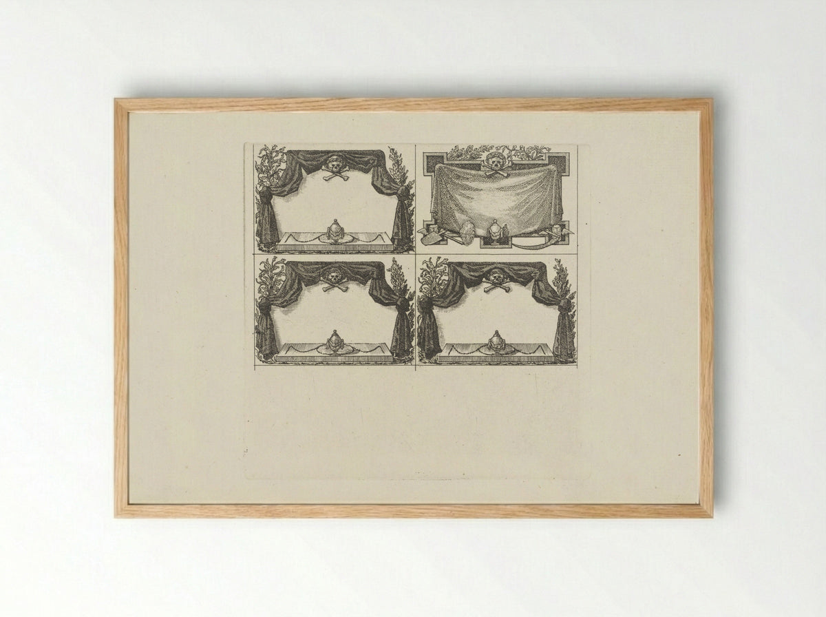 Designs for Mourning Announcements - Jacob Schwartzenbach - Framed Print Wood