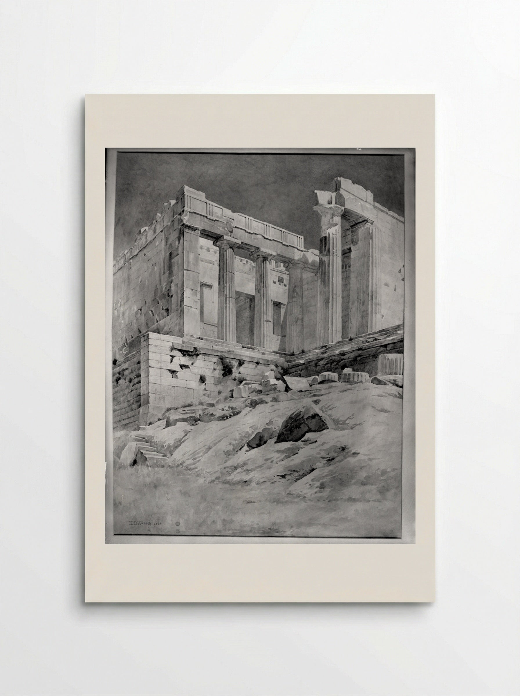 Detail of the Acropolis: The Propylaea - Harold Broadfield Warren - Poster