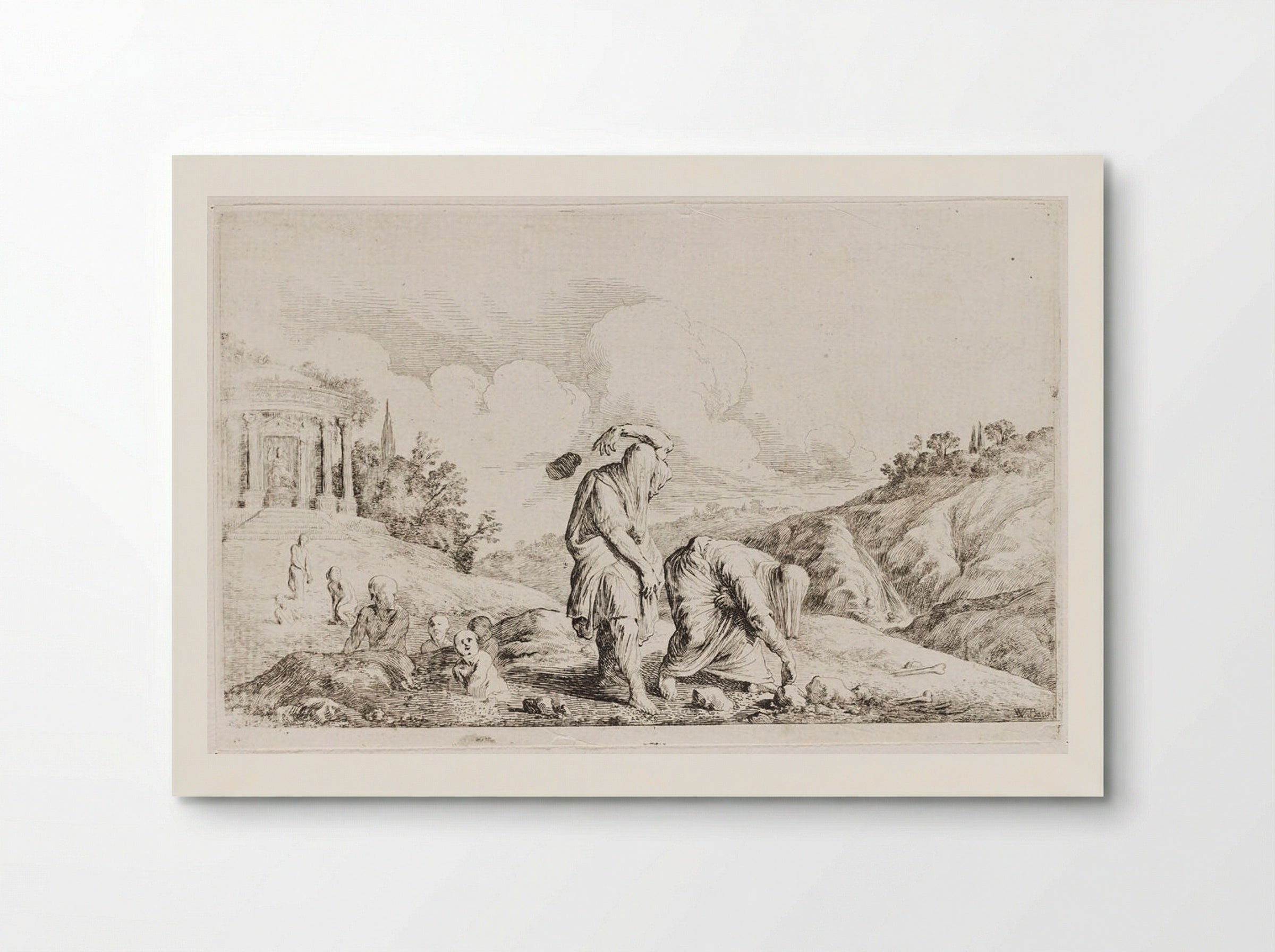 Deucalion and Pyrrha Repopulate the World - Johann Wilhelm Baur - Poster