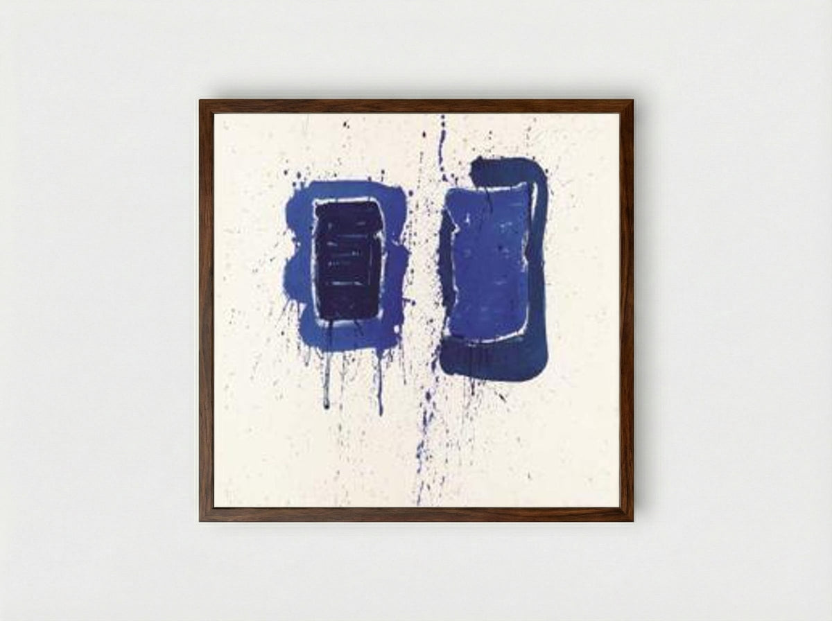 Deux Magots - Sam Francis - Framed Print Dark Wood