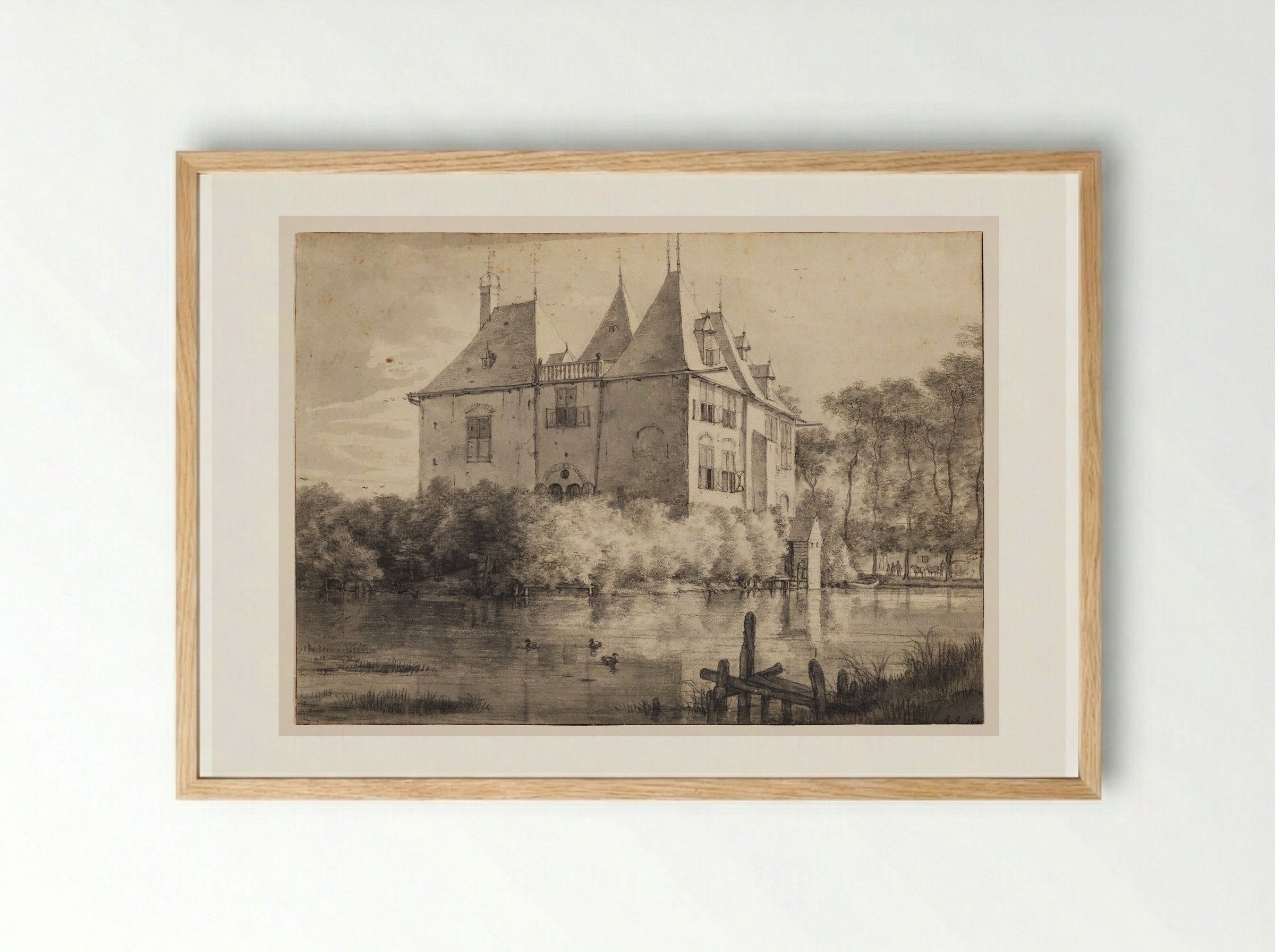 Develstein Castle - Roelant Roghman - Framed Print Wood