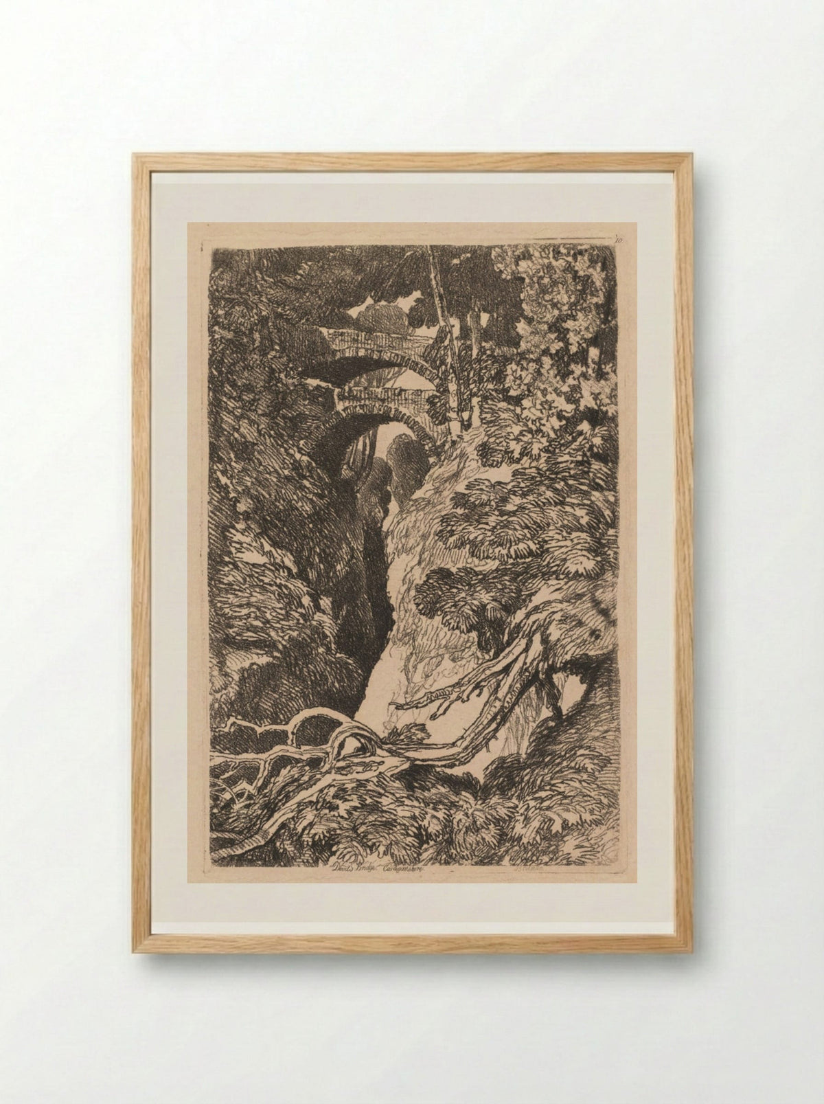 Devil's Bridge, Cardiganshire - John Sell Cotman - Framed Print Wood