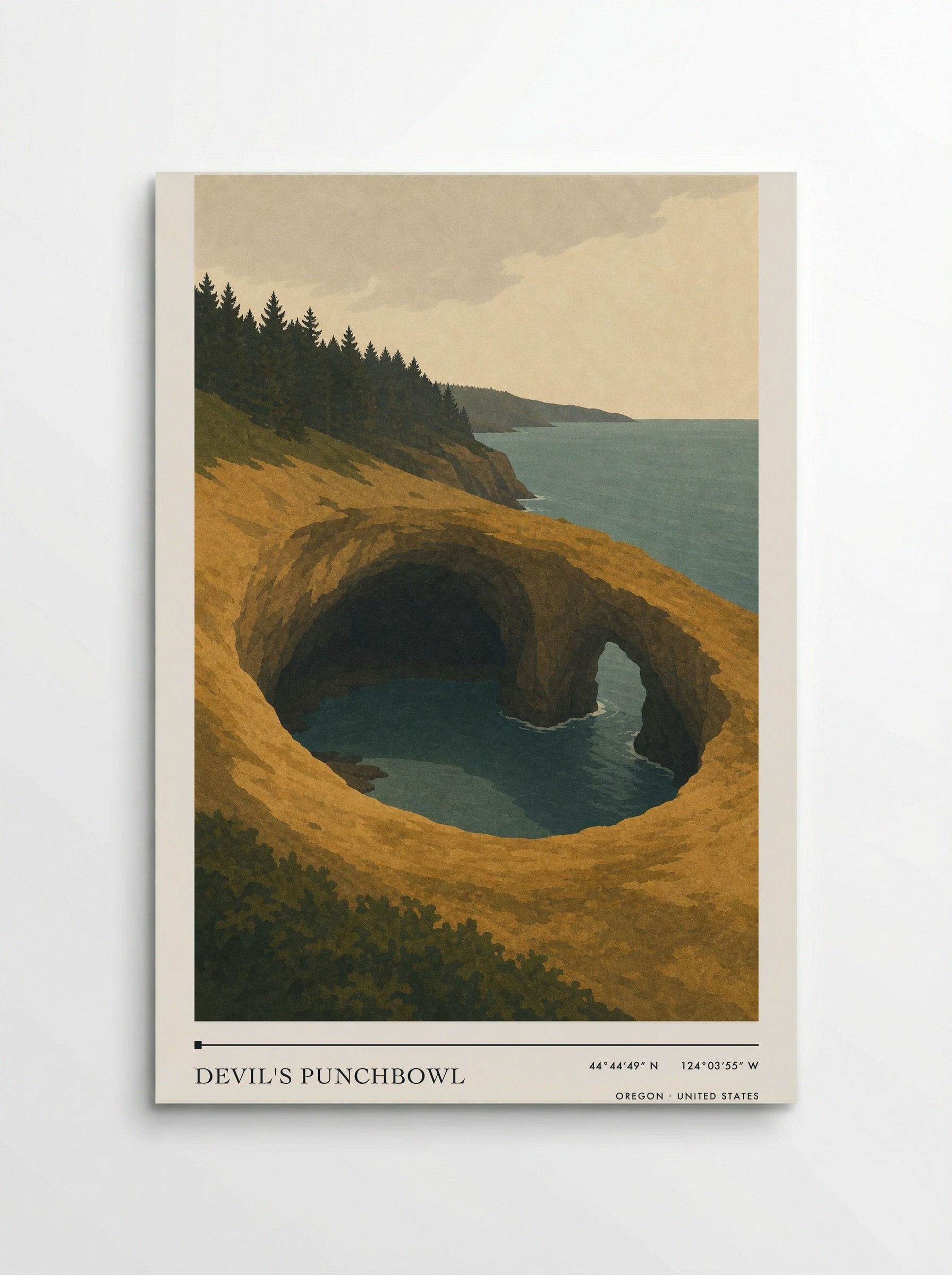 Devil's Punchbowl Travel Poster Artwork - Poster