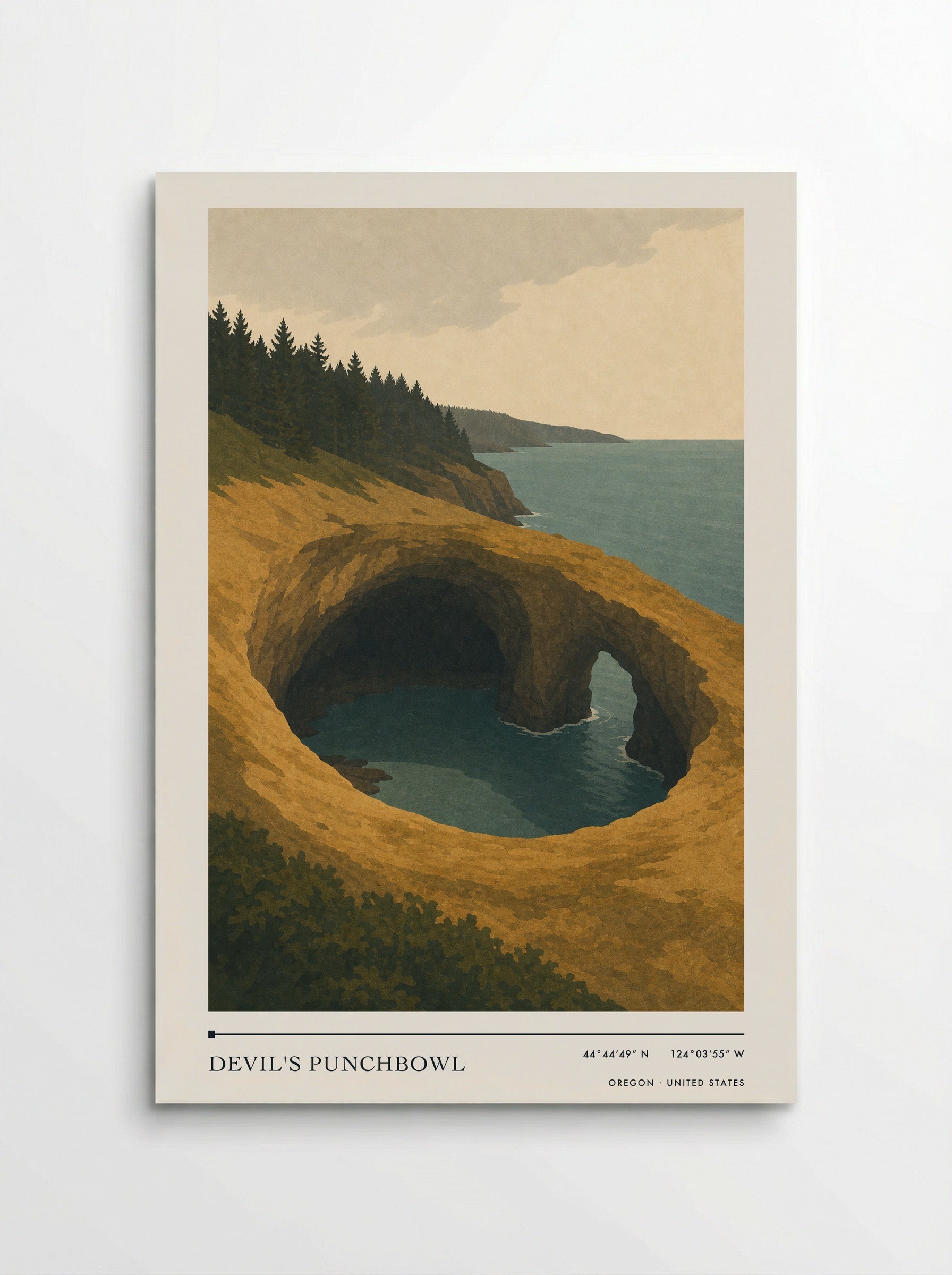 Devil's Punchbowl Travel Poster Artwork - Poster