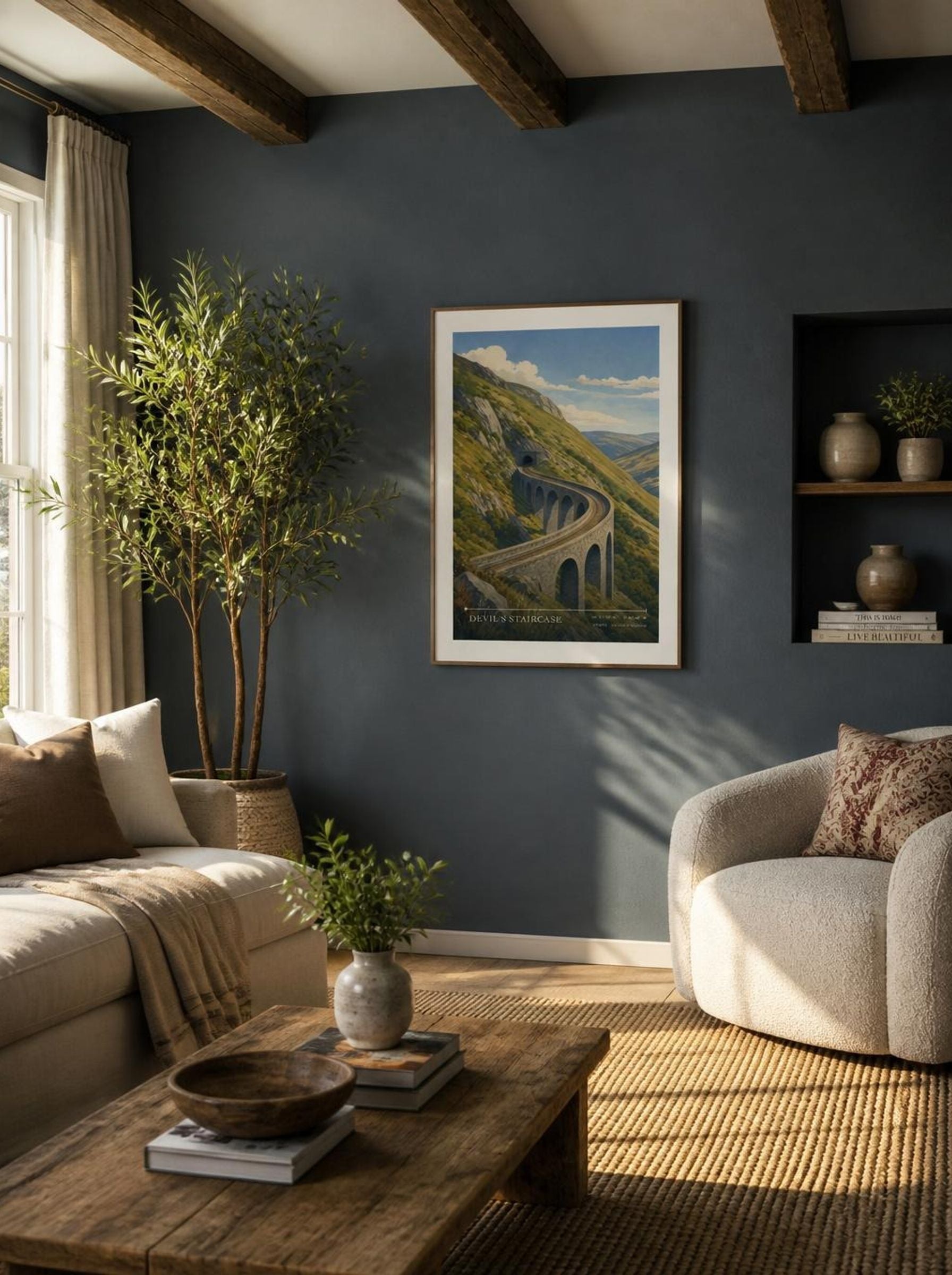 Devil's Staircase Powys United Kingdom Travel Poster - Lifestyle