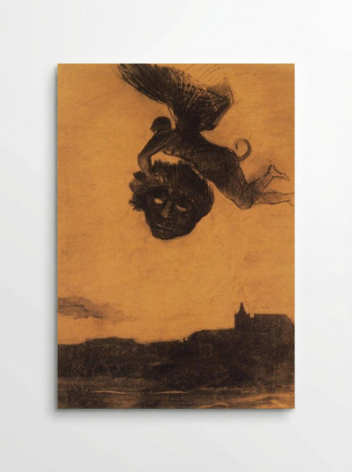 Devil take a head in the air - Odilon Redon - Poster