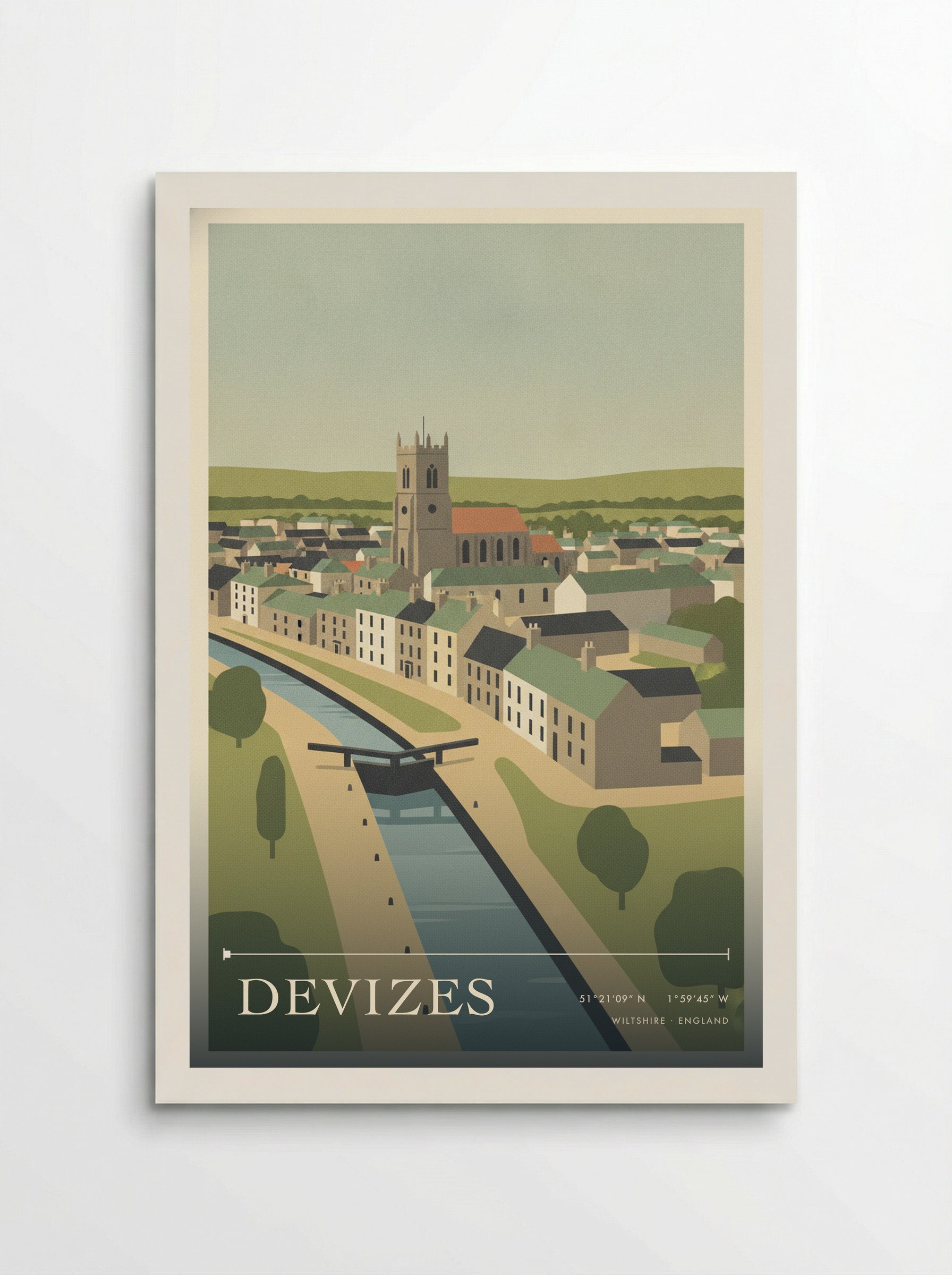 Devizes Wiltshire England Travel Poster - Poster