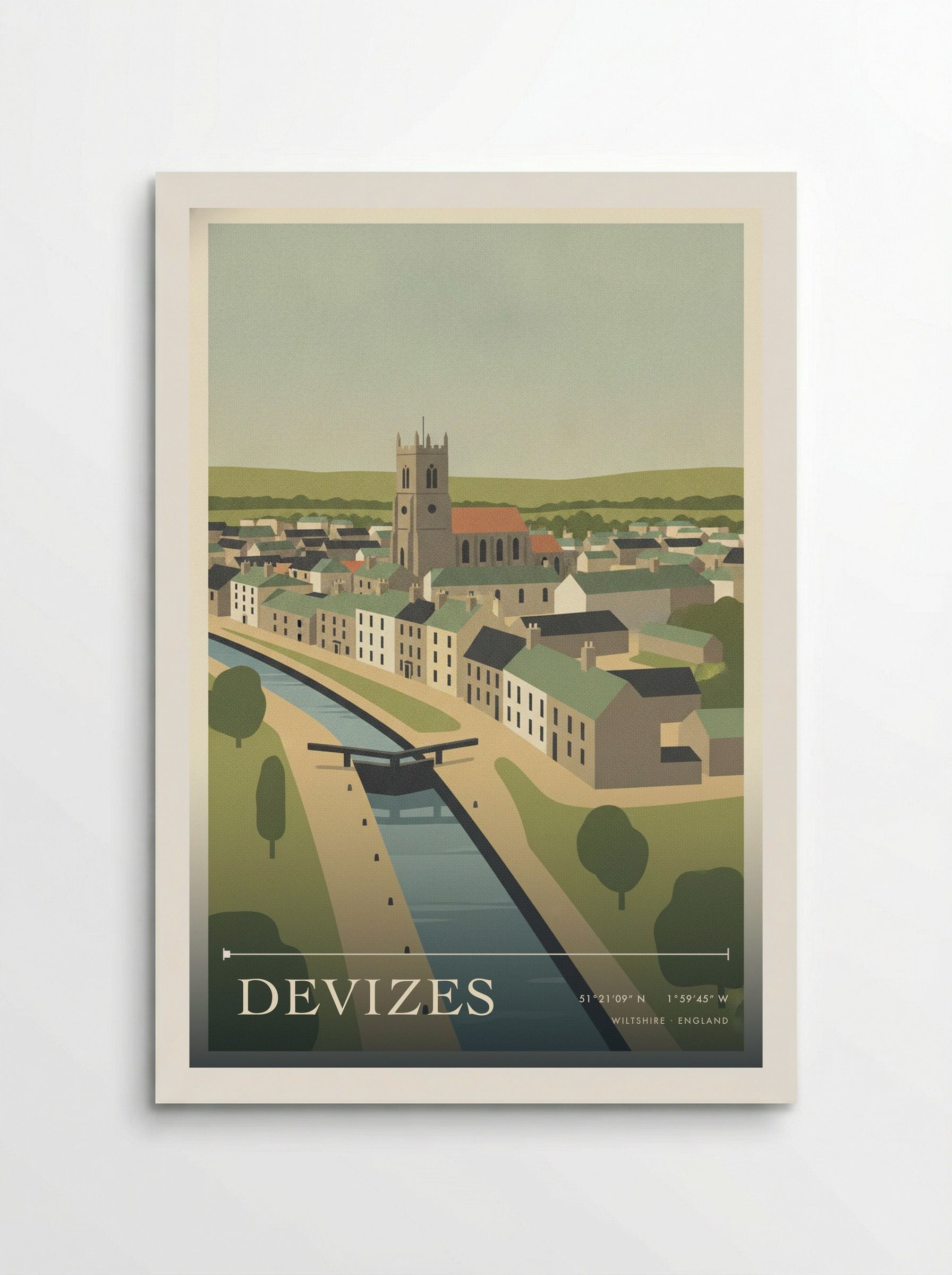 Devizes Wiltshire England Travel Poster - Poster