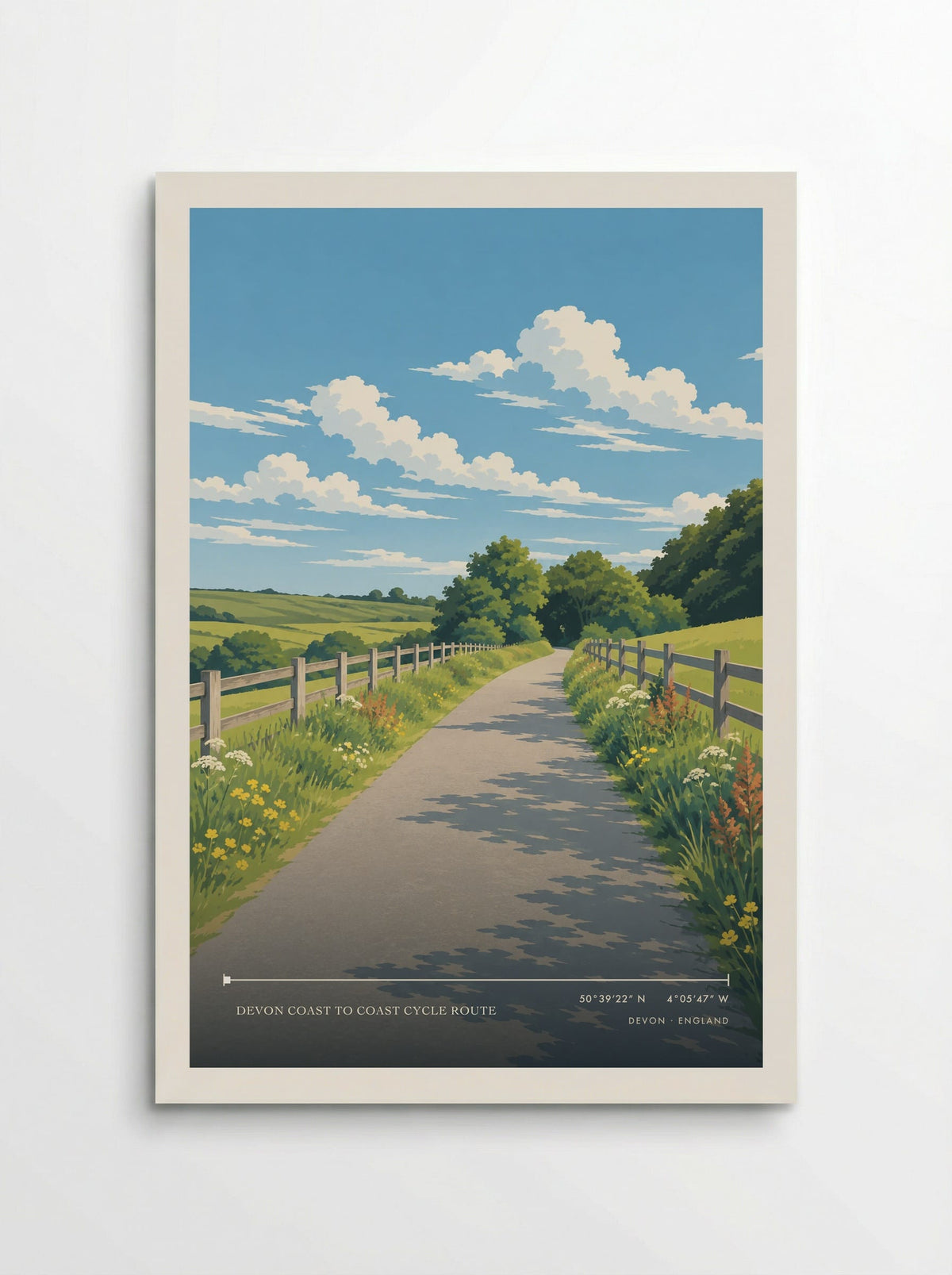 Devon Coast to Coast Cycle Route | Travel Poster - Poster
