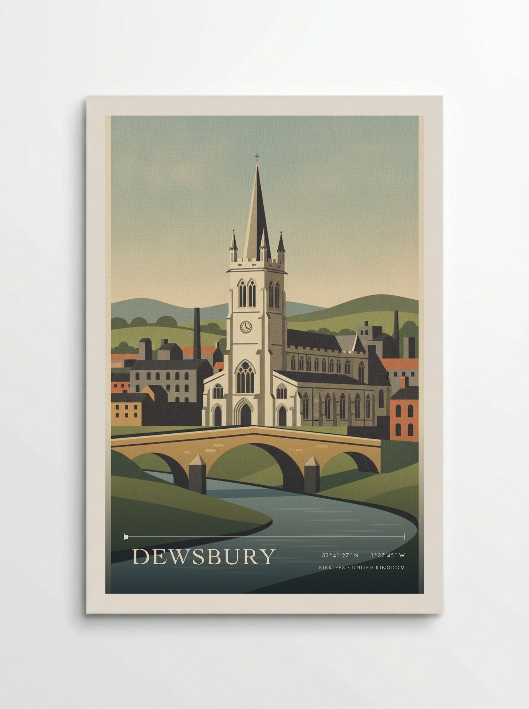 Dewsbury Kirklees United Kingdom Travel Poster - Poster