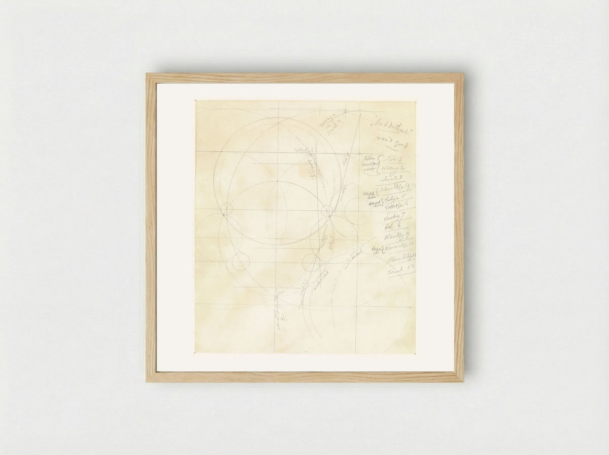 Diagram met cirkels (Design Study) - Theo Colenbrander - Framed Print Wood