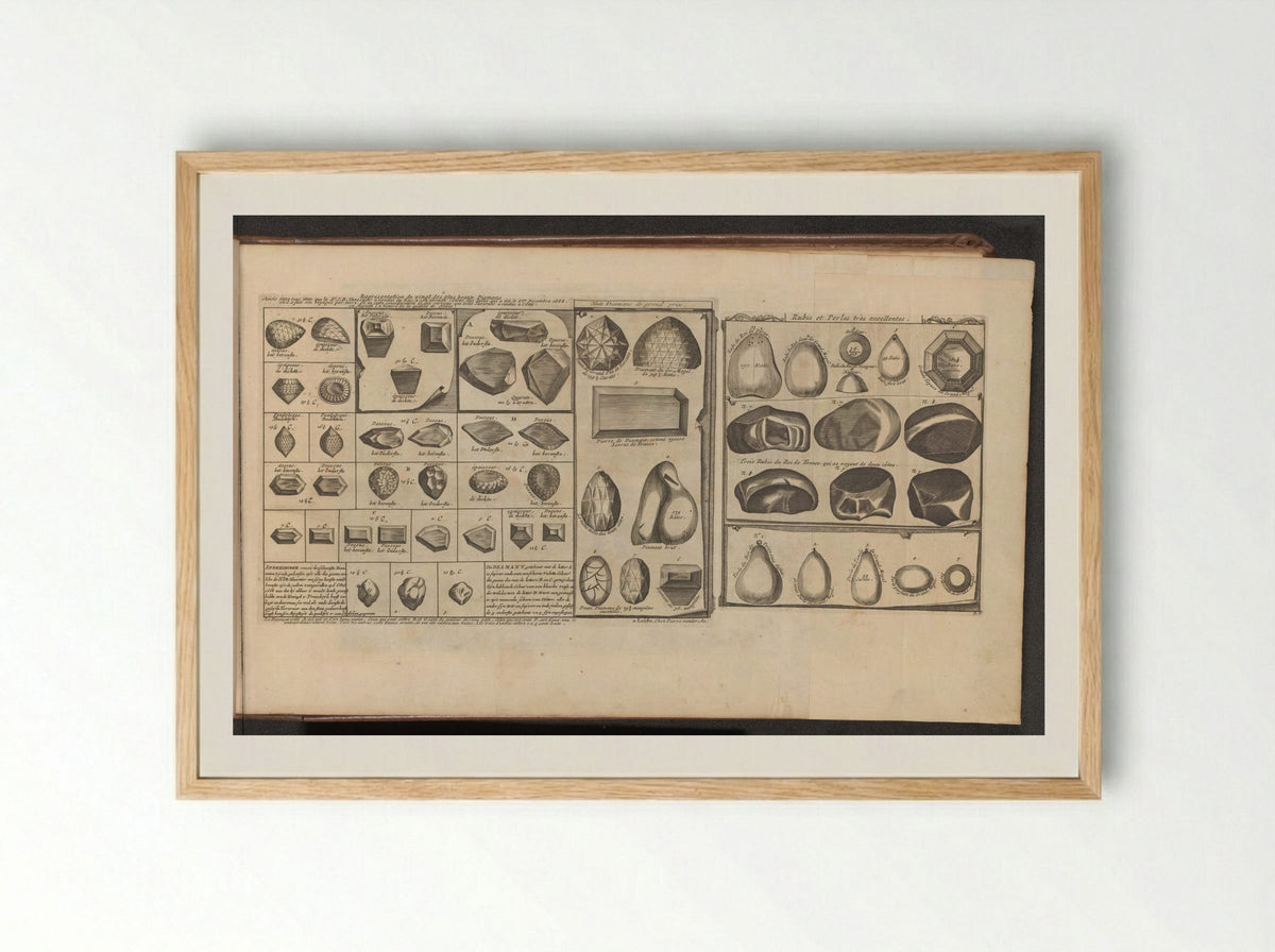 Diamanten, robijnen en parels - Romeyn de Hooghe - Framed Print Wood