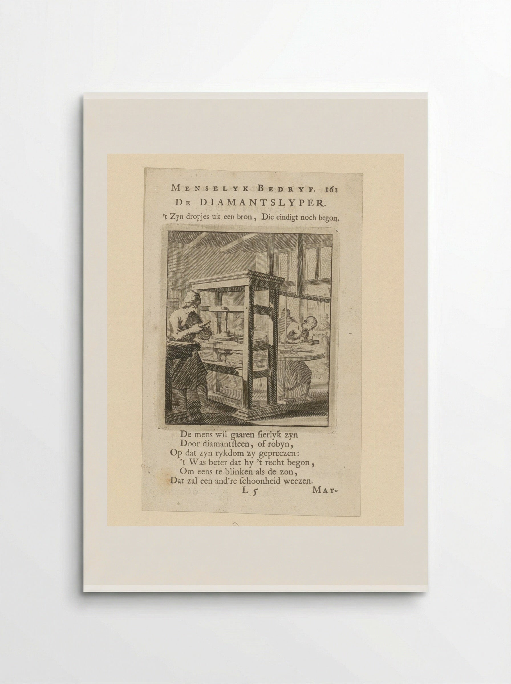 Diamantslijper - Cornelis van der Sys - Poster