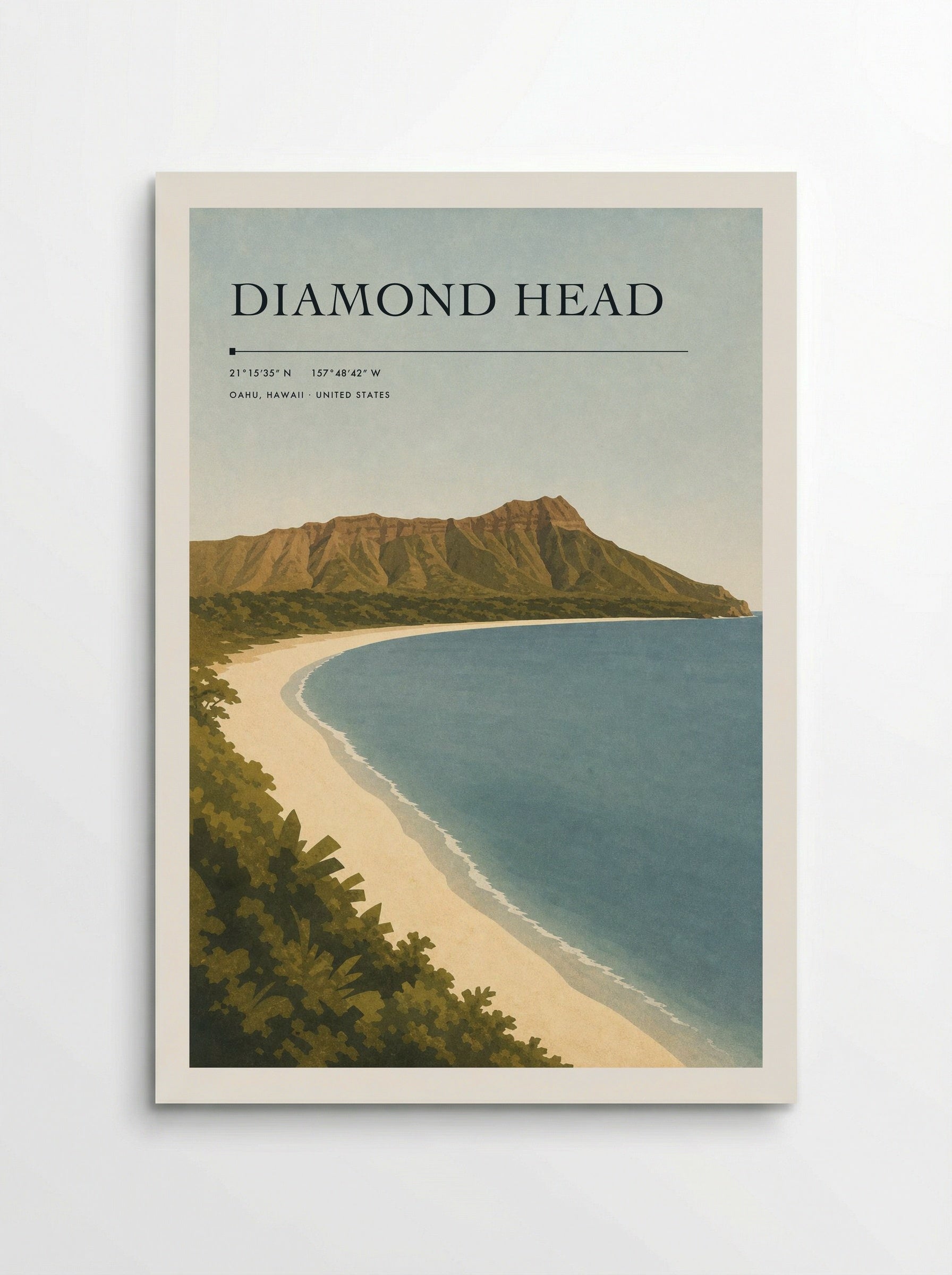 Diamond Head Travel Poster Artwork - Poster