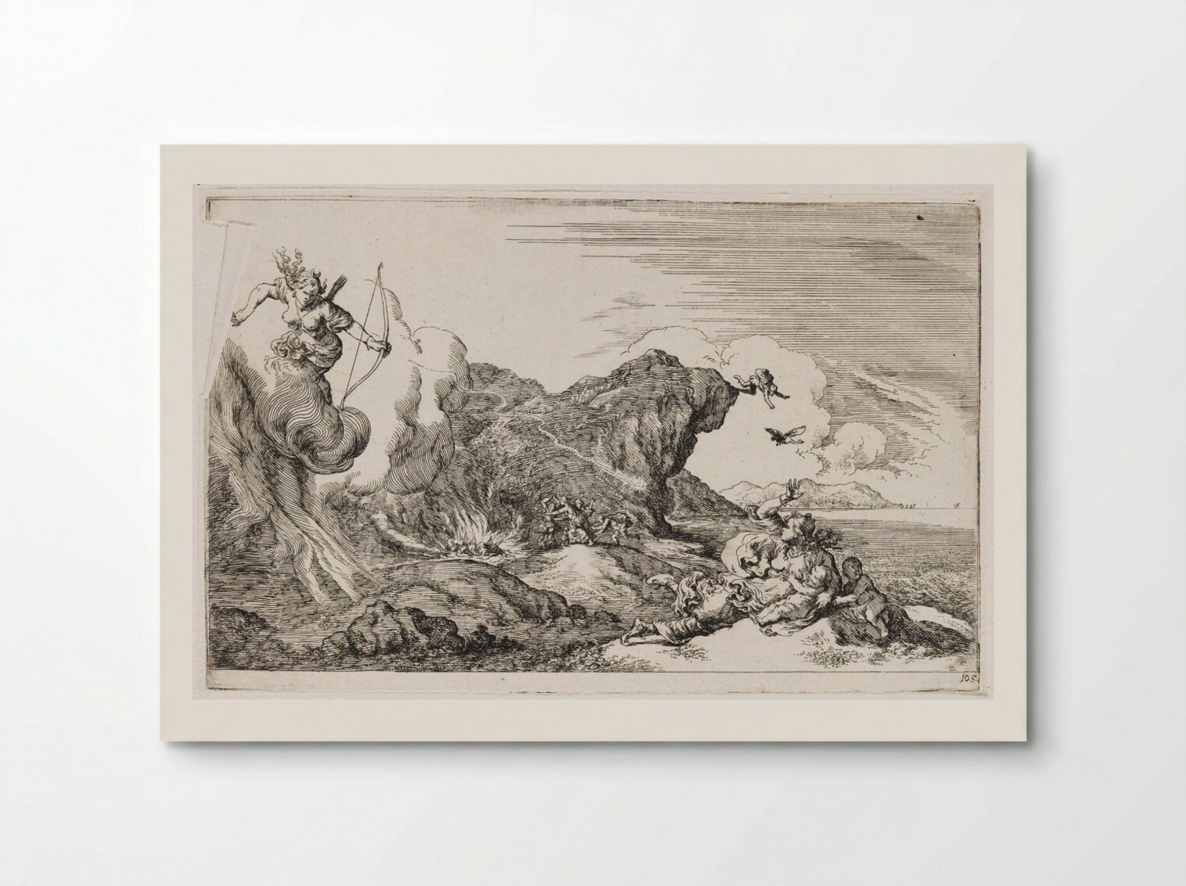 Diana Kills Chione - Johann Wilhelm Baur - Poster