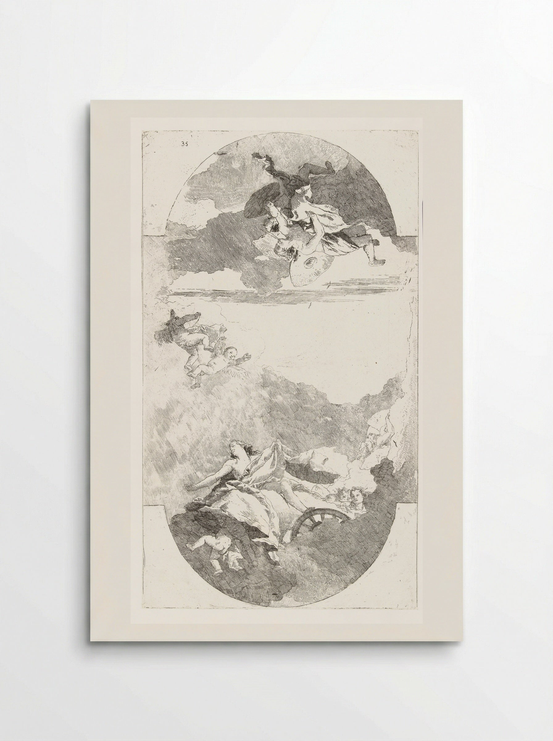 Diana Sending Winds to Rescue Iphigenia - Giovanni Domenico Tiepolo - Poster