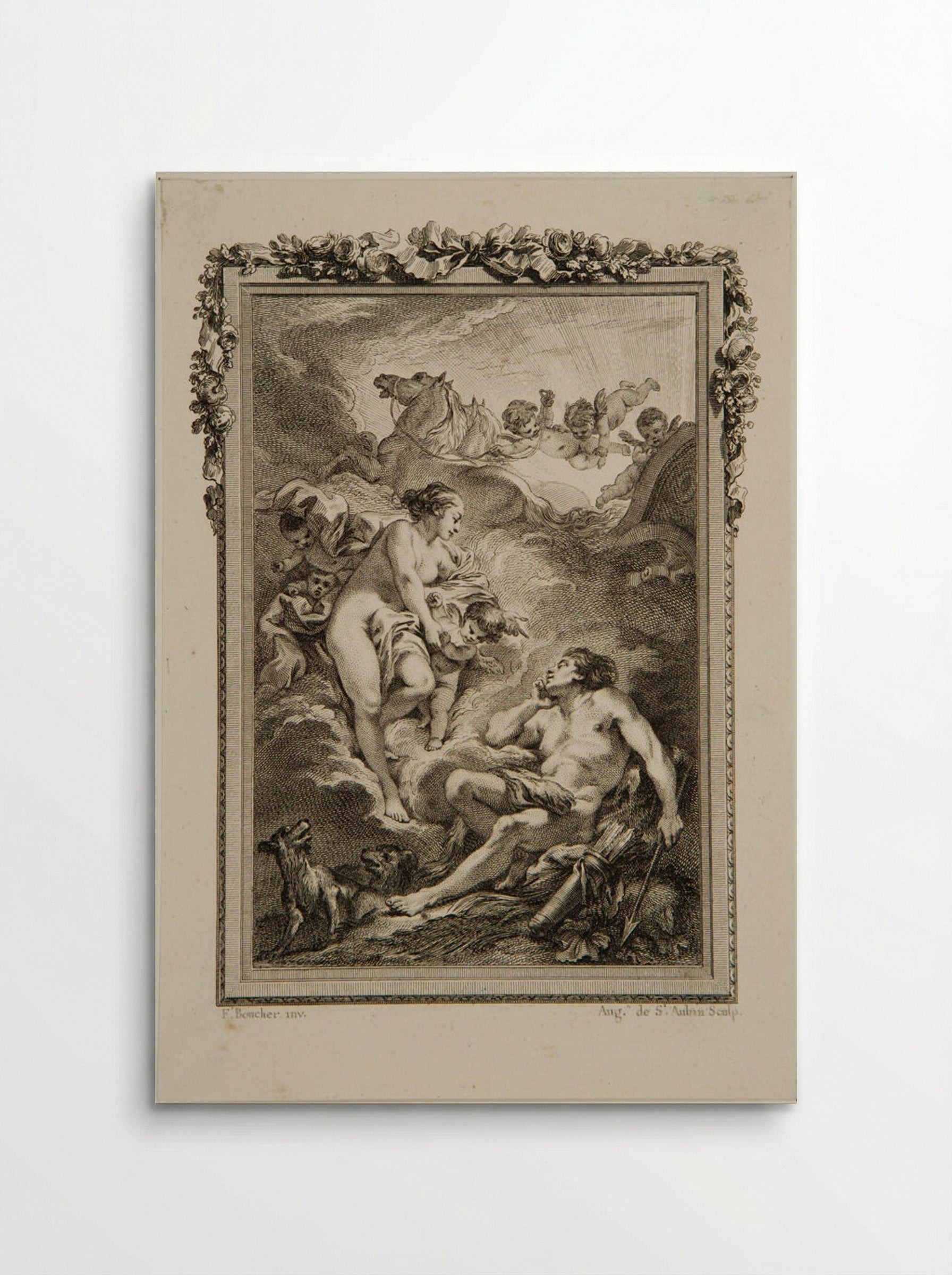 Diana and Endymion - Augustin de Saint-Aubin - Poster