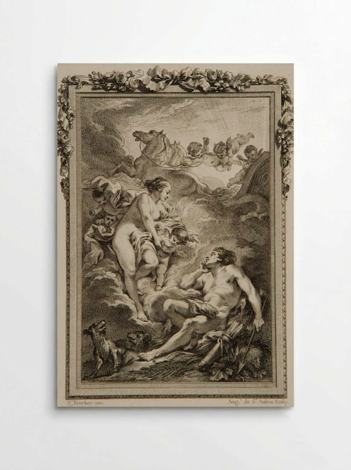 Diana and Endymion - Augustin de Saint-Aubin - Poster